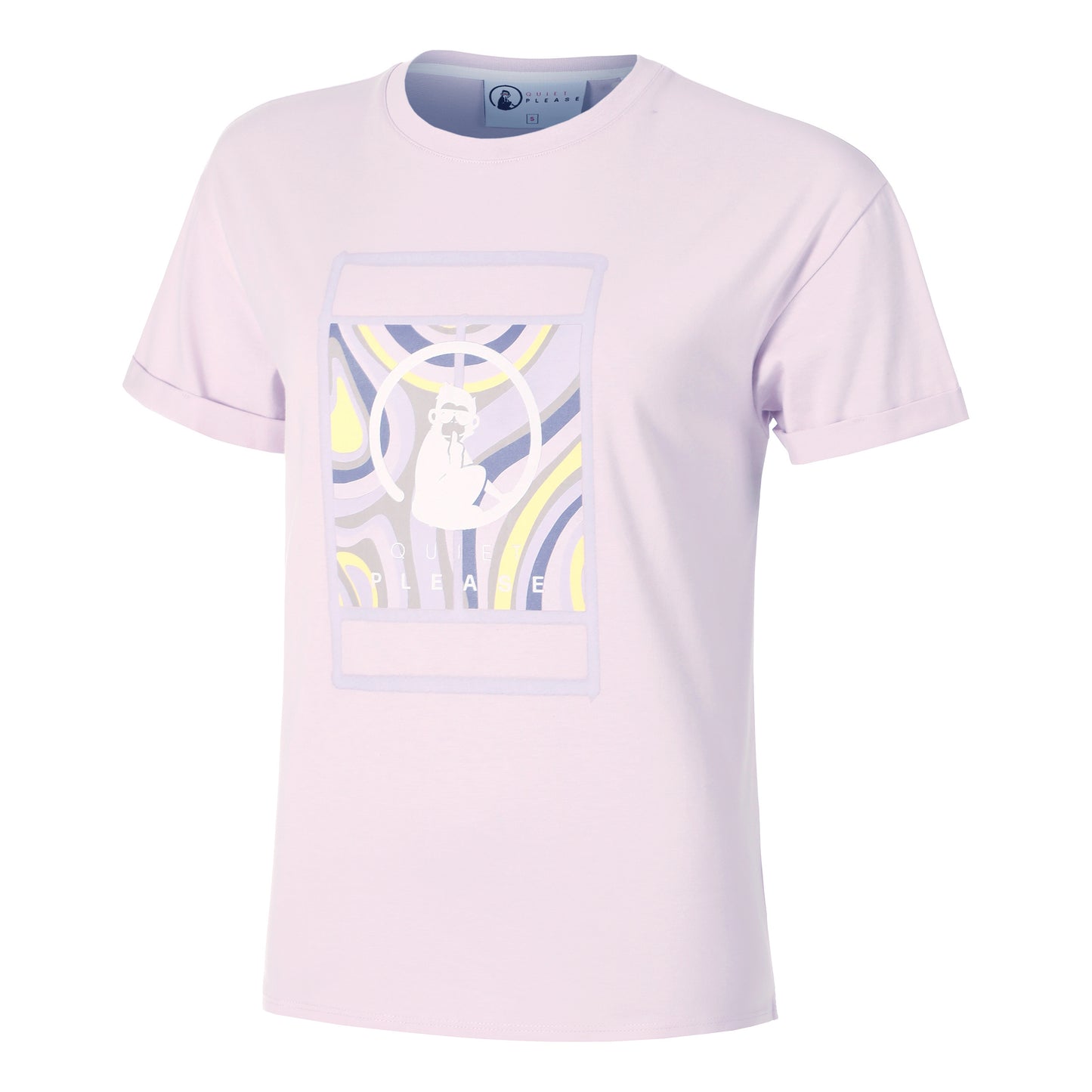 Quiet Please Mind Swirl Court T-Shirt Damen-Flieder,Mehrfarbig