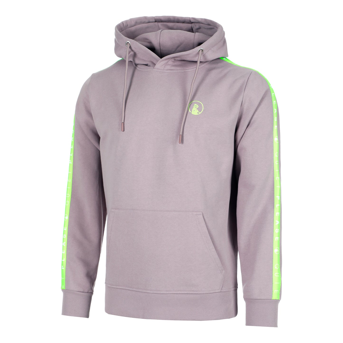 Quiet Please Mind Taped Hoody Herren-Lila,Neongrün
