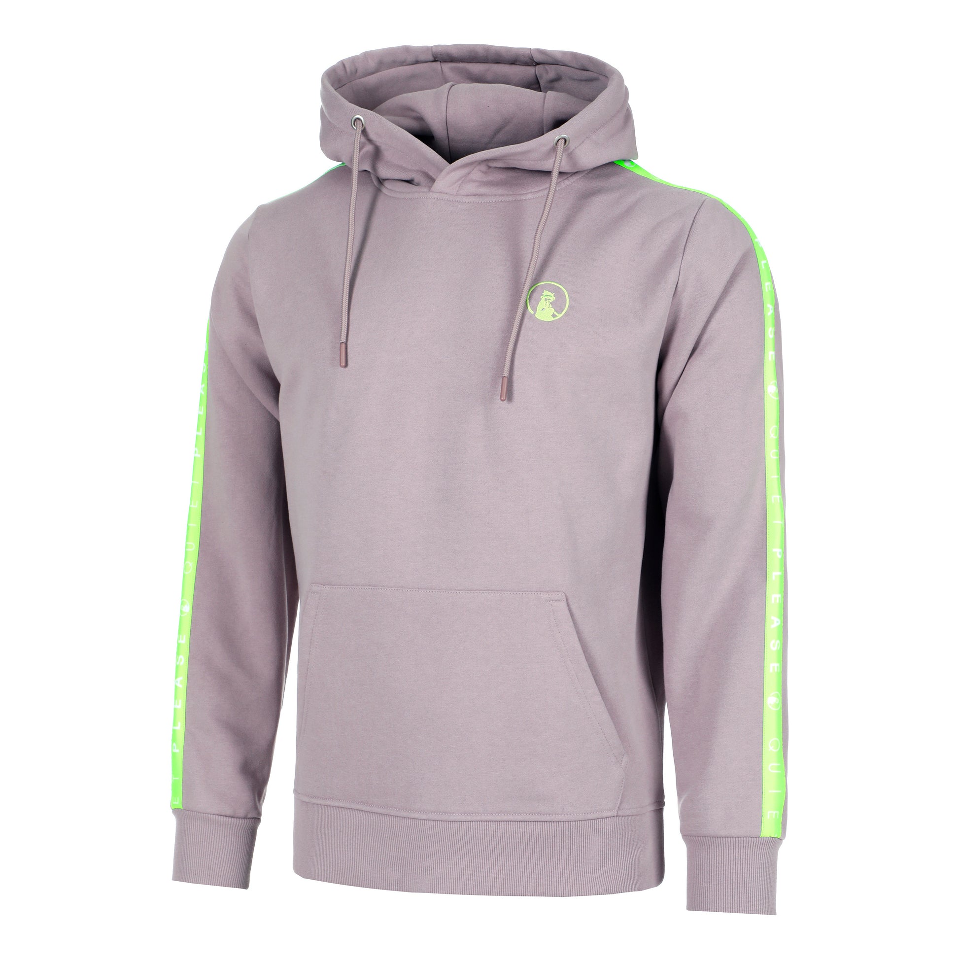 Quiet Please Mind Taped Hoody Herren-Lila,Neongrün