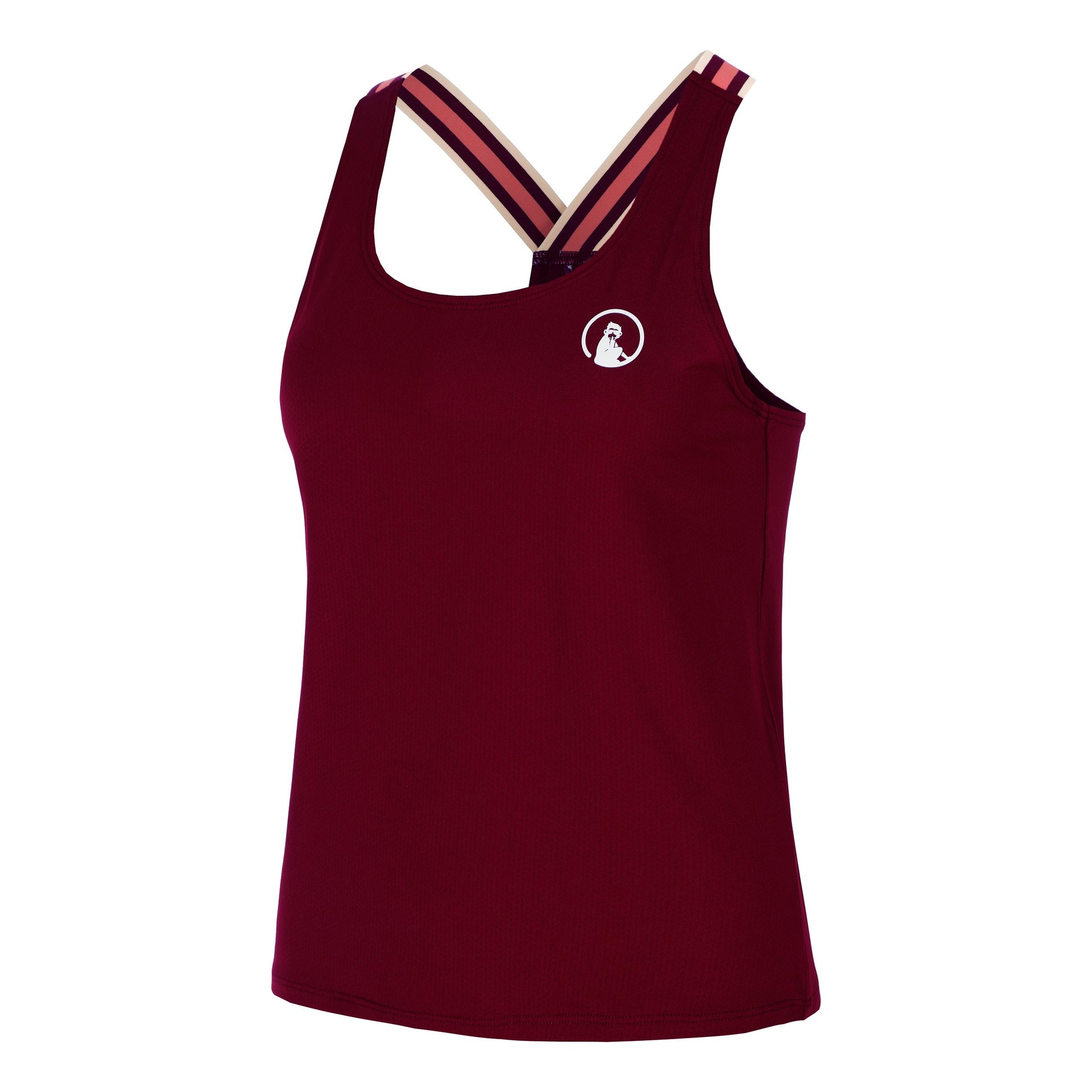 Quiet Please Endlessly Serve & Volley 2.0 Tank-Top Damen-Weinrot,Mehrfarbig