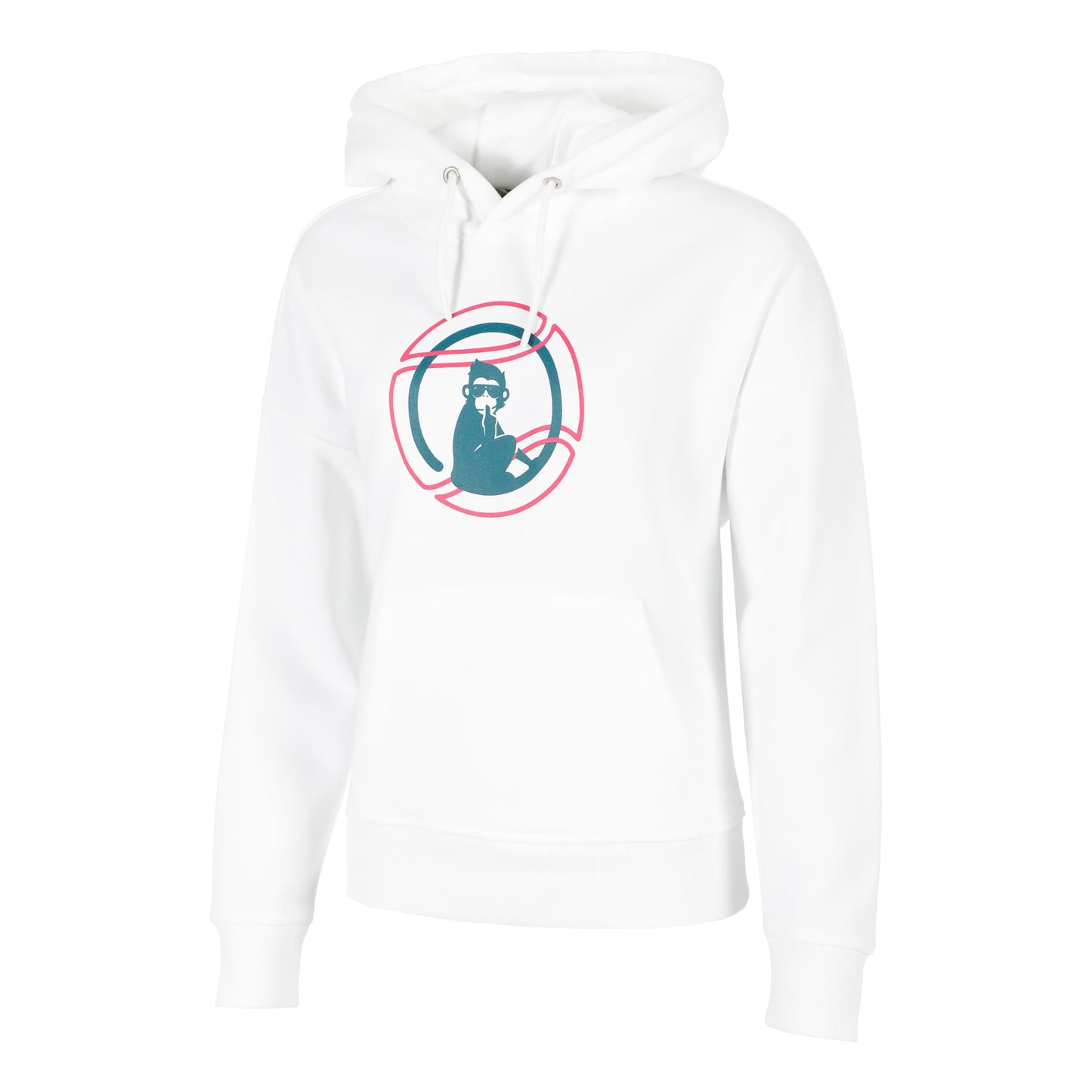 Quiet Please Create Hoody Damen-Weiß,Mehrfarbig
