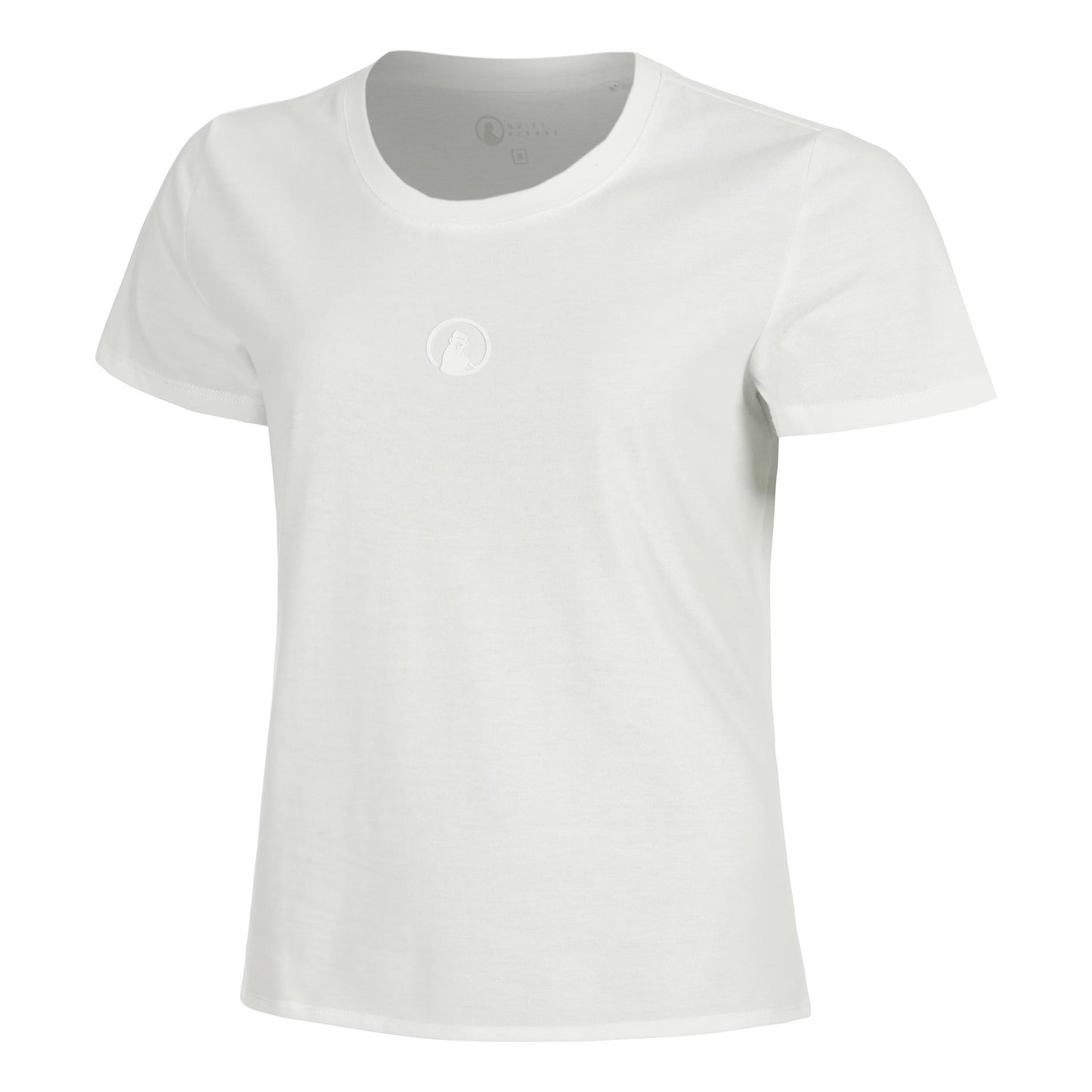 Quiet Please Tonal Core T-Shirt Damen-creme