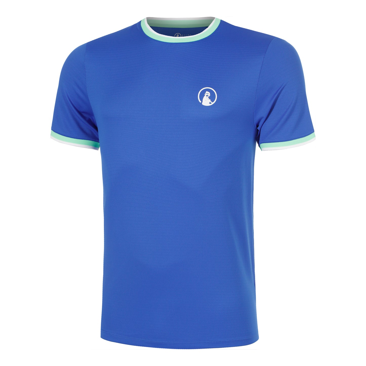 Quiet Please Joy Break Ringer T-Shirt Herren - blau, weiß