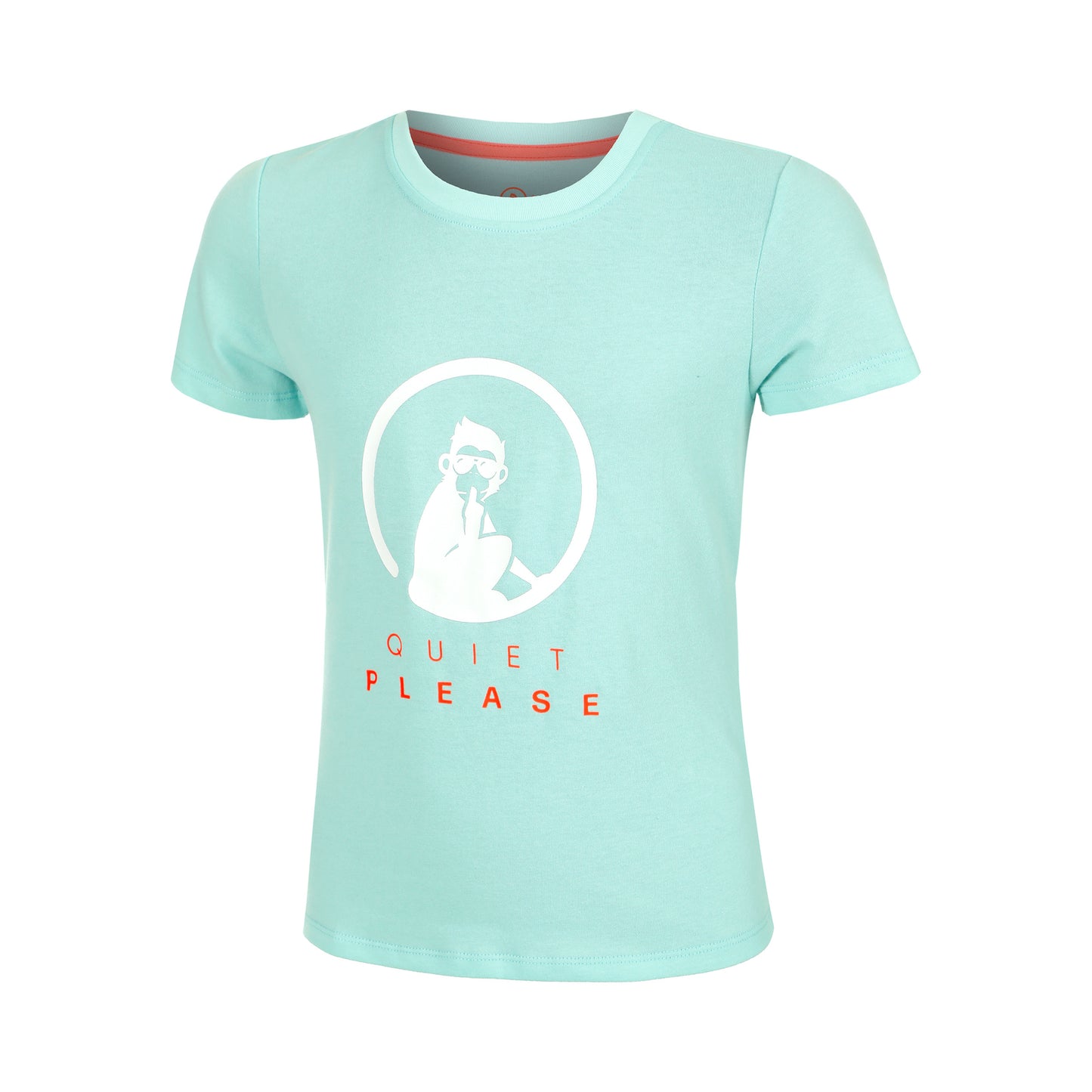 Quiet Please Wild Baseline Logo T-Shirt Mädchen-Türkis,Mehrfarbig
