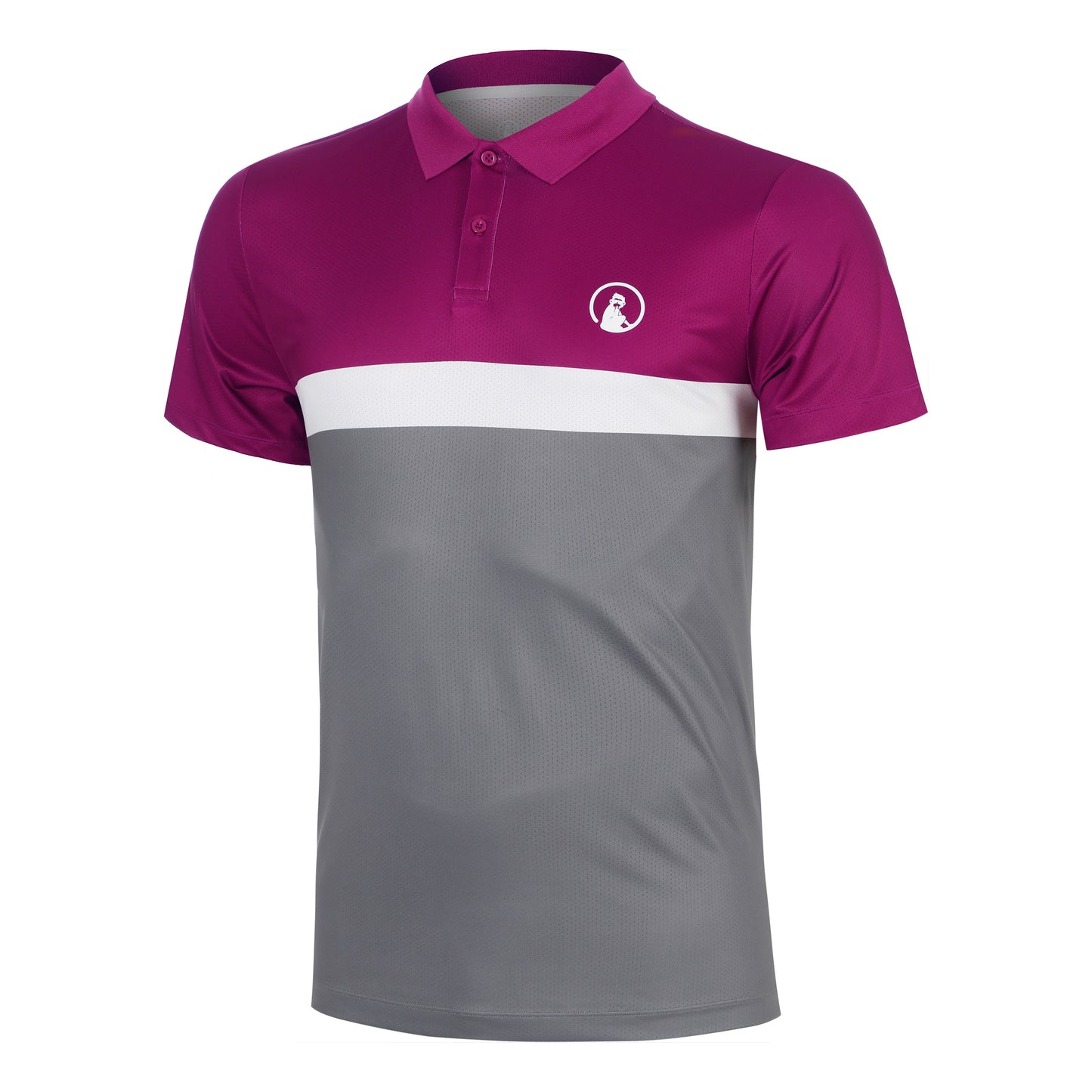 Quiet Please Crush Tournament Block Polo Herren - berry, weiß