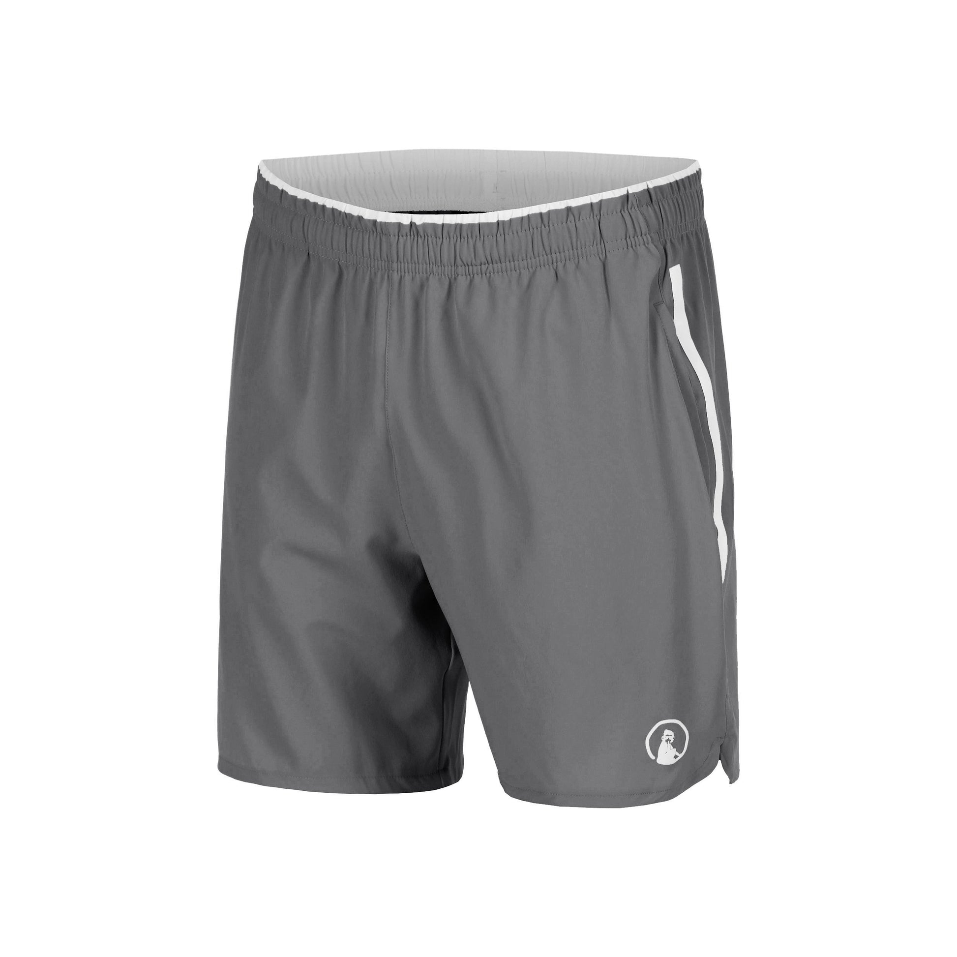 Quiet Please Drop 7in Shorts Herren - grau, weiß