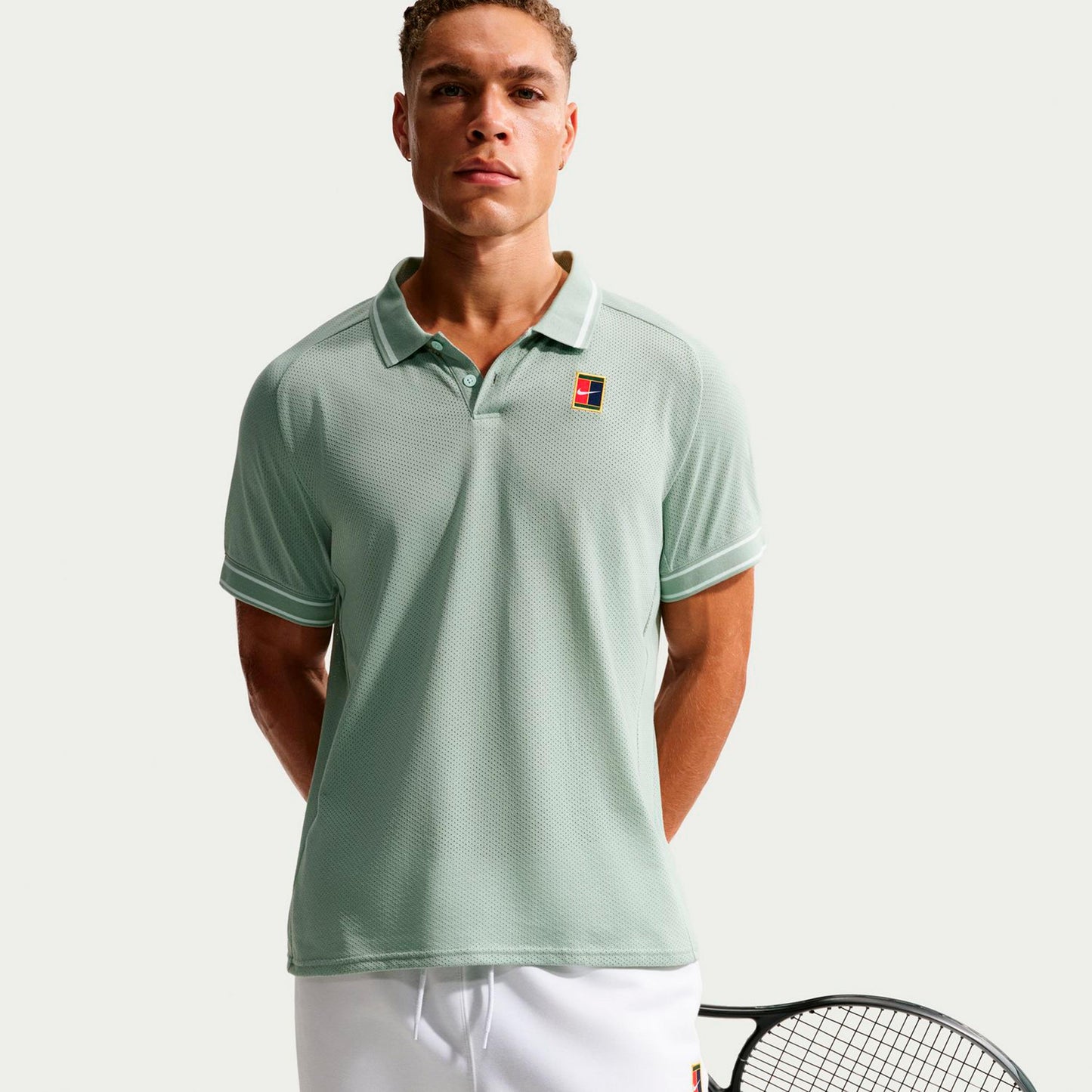 Nike Court Heritage Polo Herren - graugrün