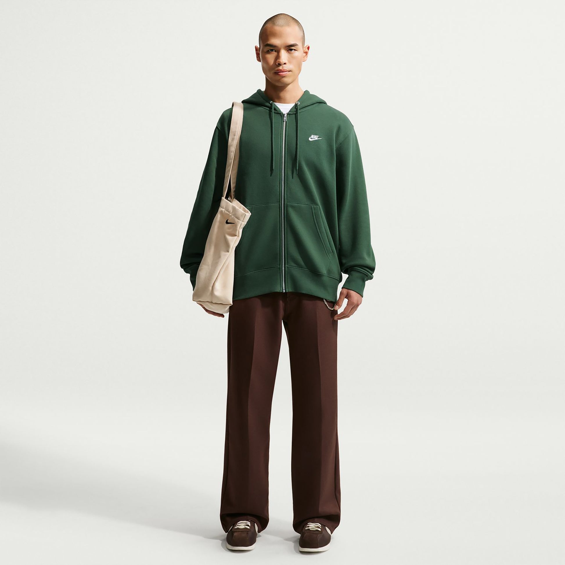 Nike Club Bb Full-Zip Sweatjacke Herren - dunkelgrün
