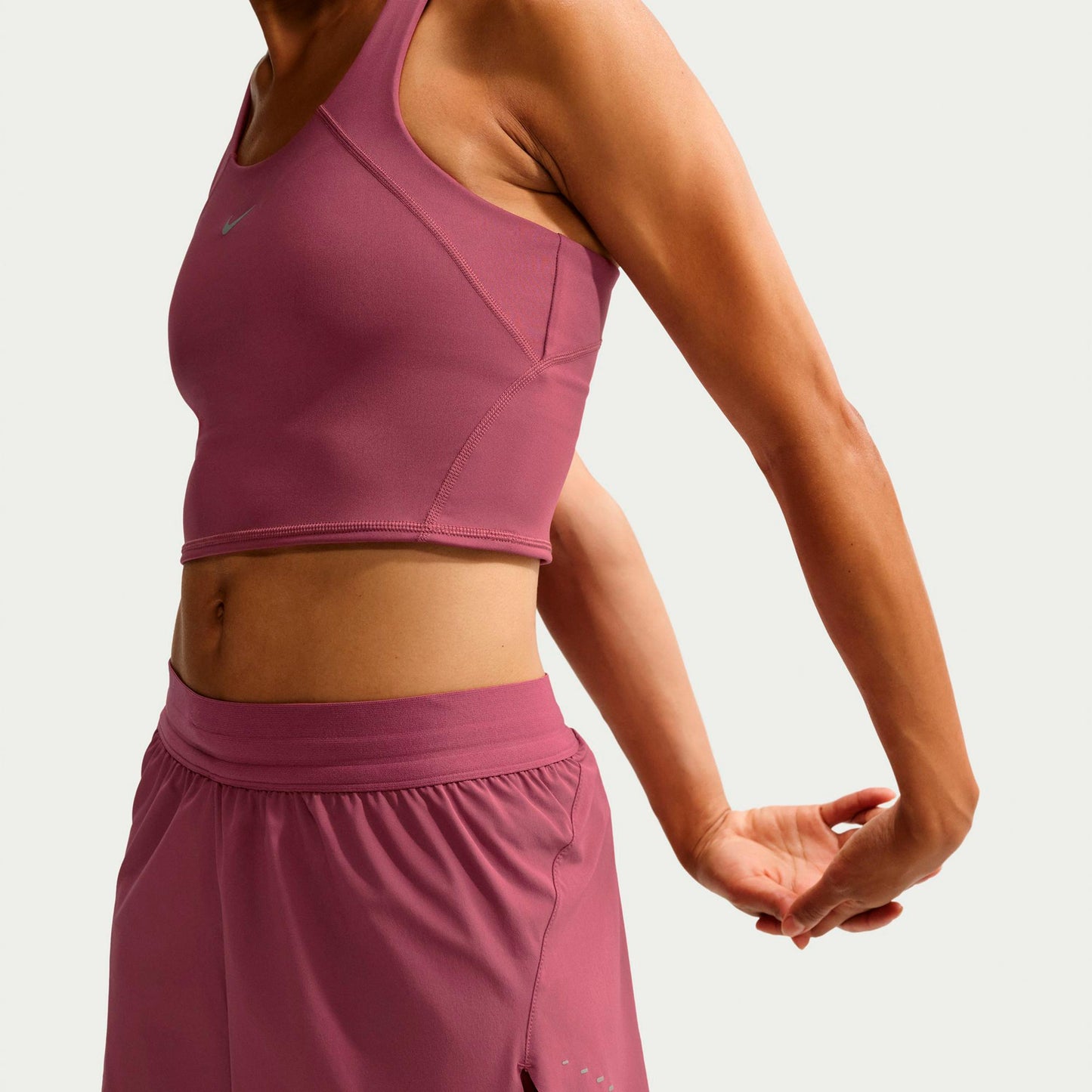 Nike Swift 2in1  Laufshorts Damen - mauve, silber