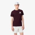 T-Shirt & Cap Herren - weinrot, weiß