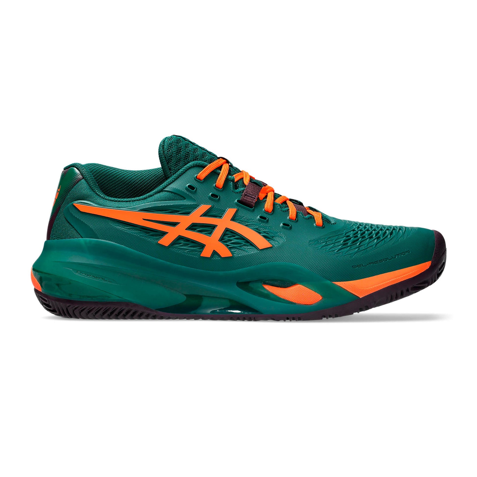 ASICS Gel-Resolution X Padelschuh Herren - dunkelgrün, neonorange