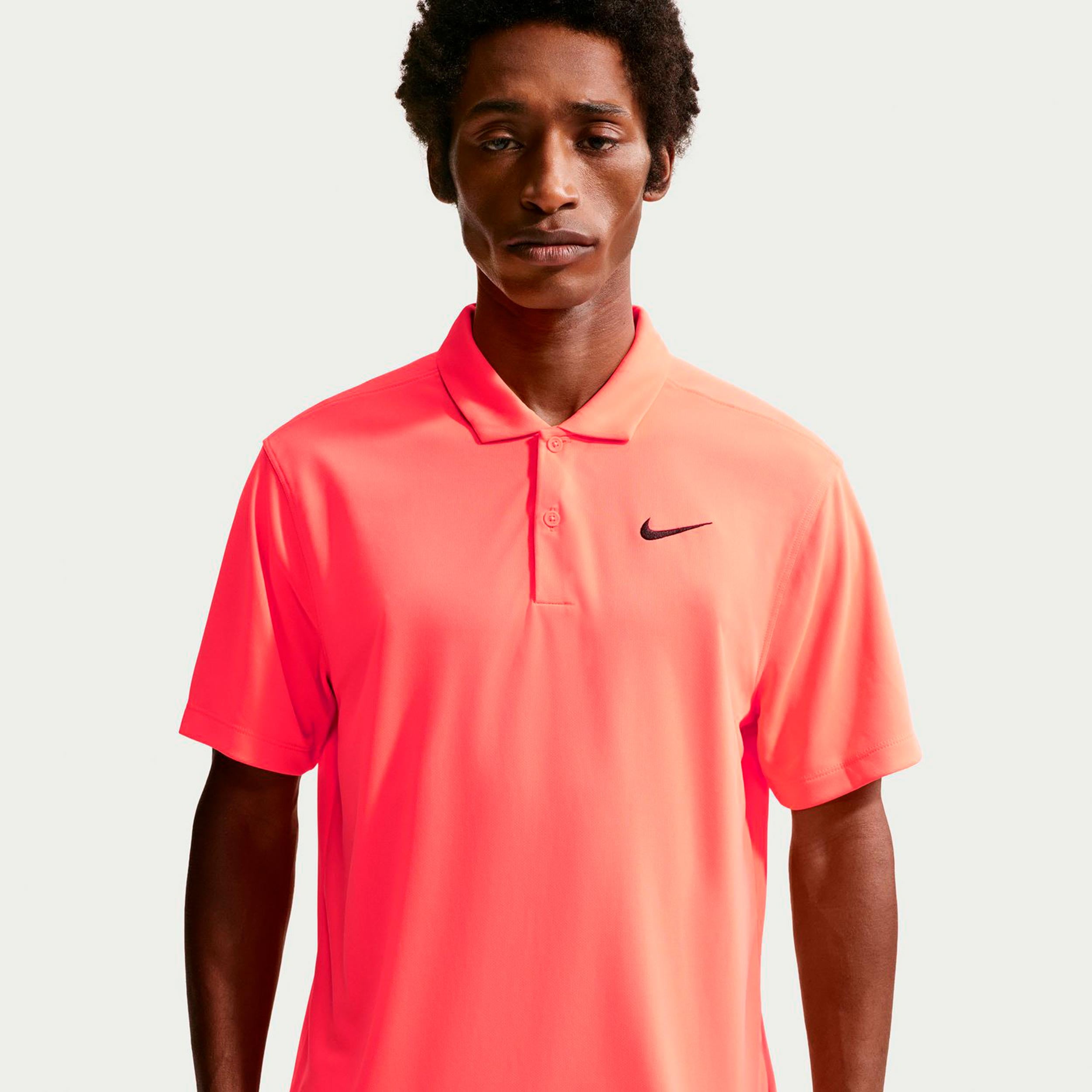 Nike Dri-Fit Victory Court Solid Polo Herren - koralle, schwarz