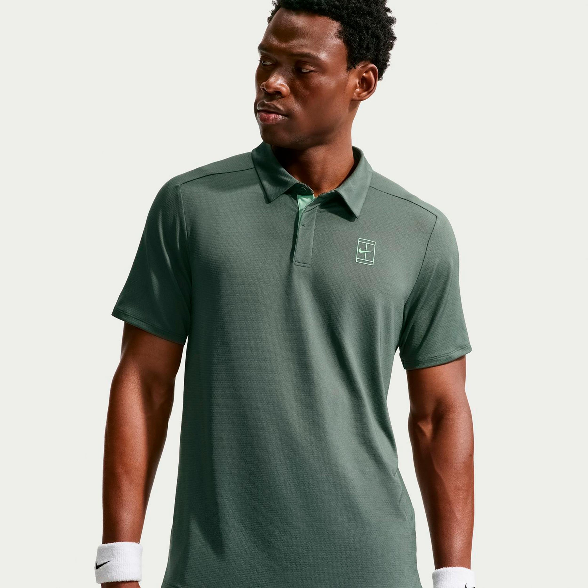 Nike Jannik Sinner Court Dri-FIT Advantage Polo Herren - graugrün