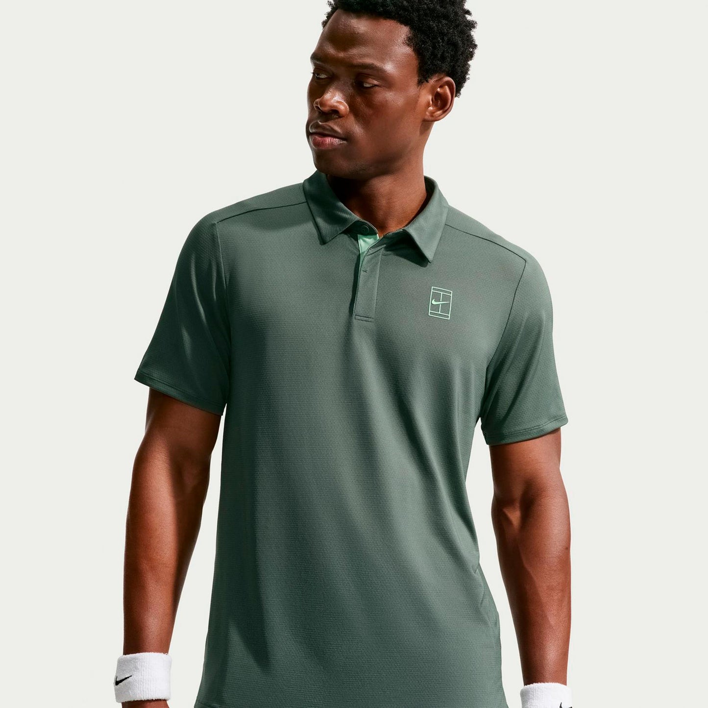 Nike Jannik Sinner Court Dri-FIT Advantage Polo Herren - graugrün