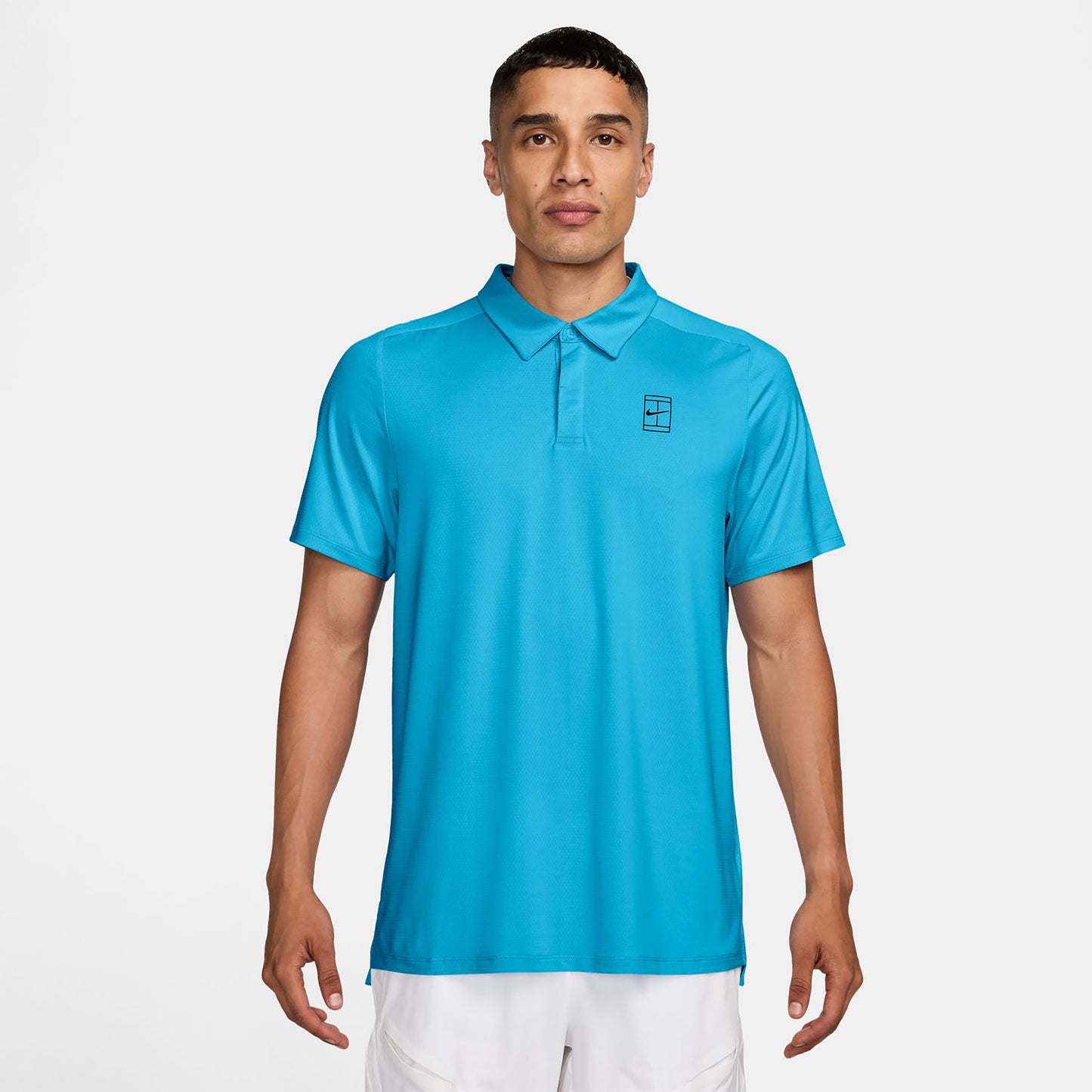 Nike Court Dri-FIT Advantage Polo Herren - hellblau, schwarz