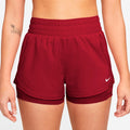 Dri-Fit One Mid Rise 2in1 3in Shorts Damen - rot