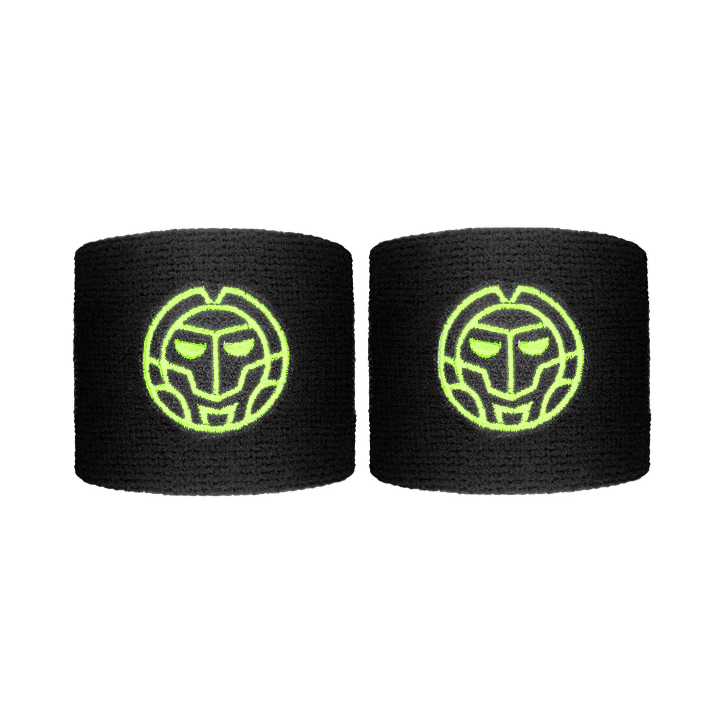 BIDI BADU Night Flash Schweißband 2er Pack kurz - schwarz, neongelb