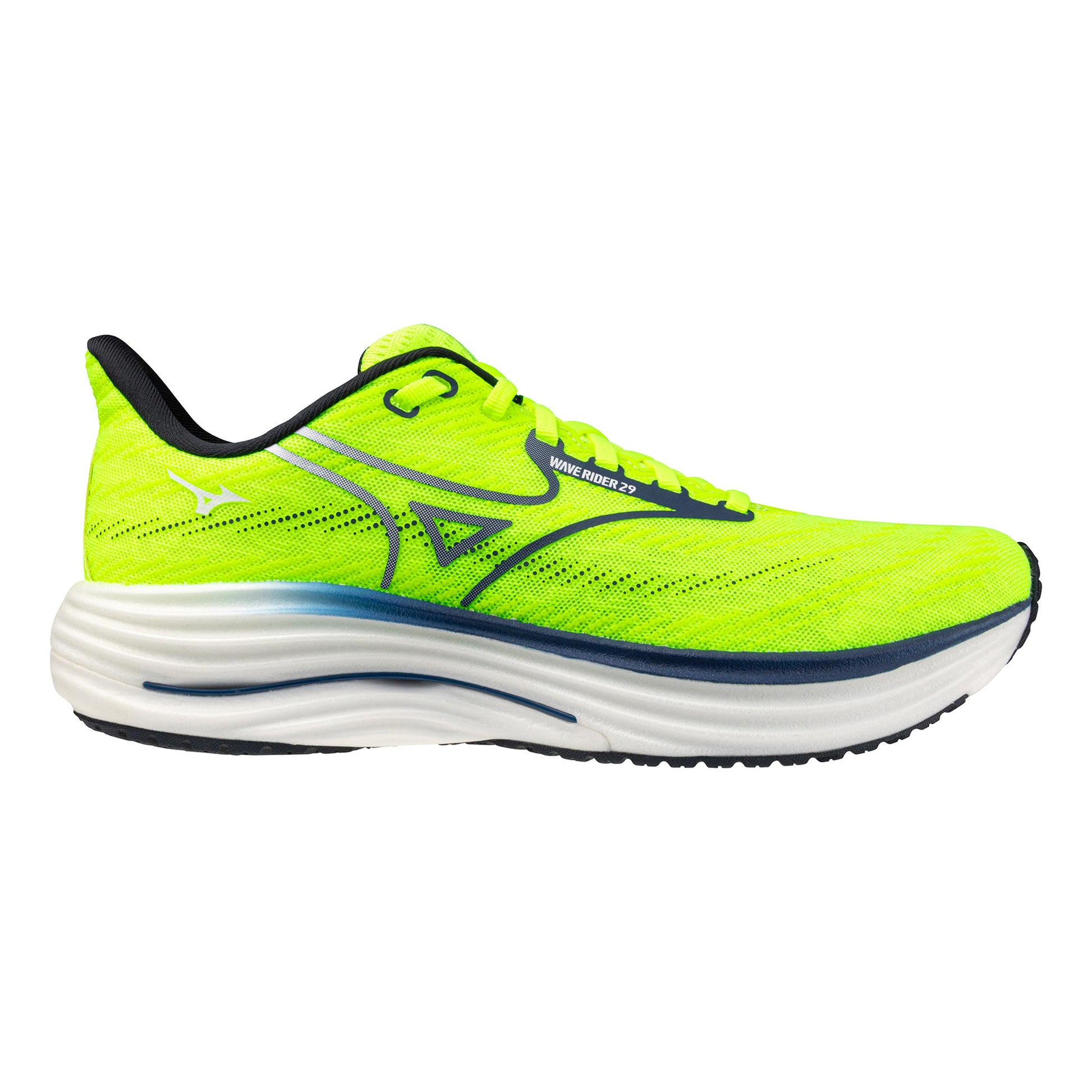 Mizuno Wave Rider 29                       Neutralschuh Herren-gelb, blau