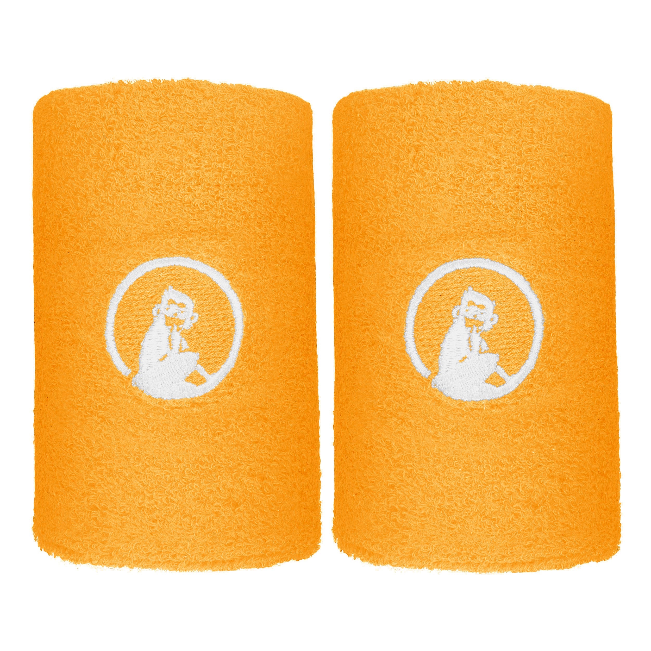 Quiet Please Glow Schweißband 2er Pack lang - orange, weiß