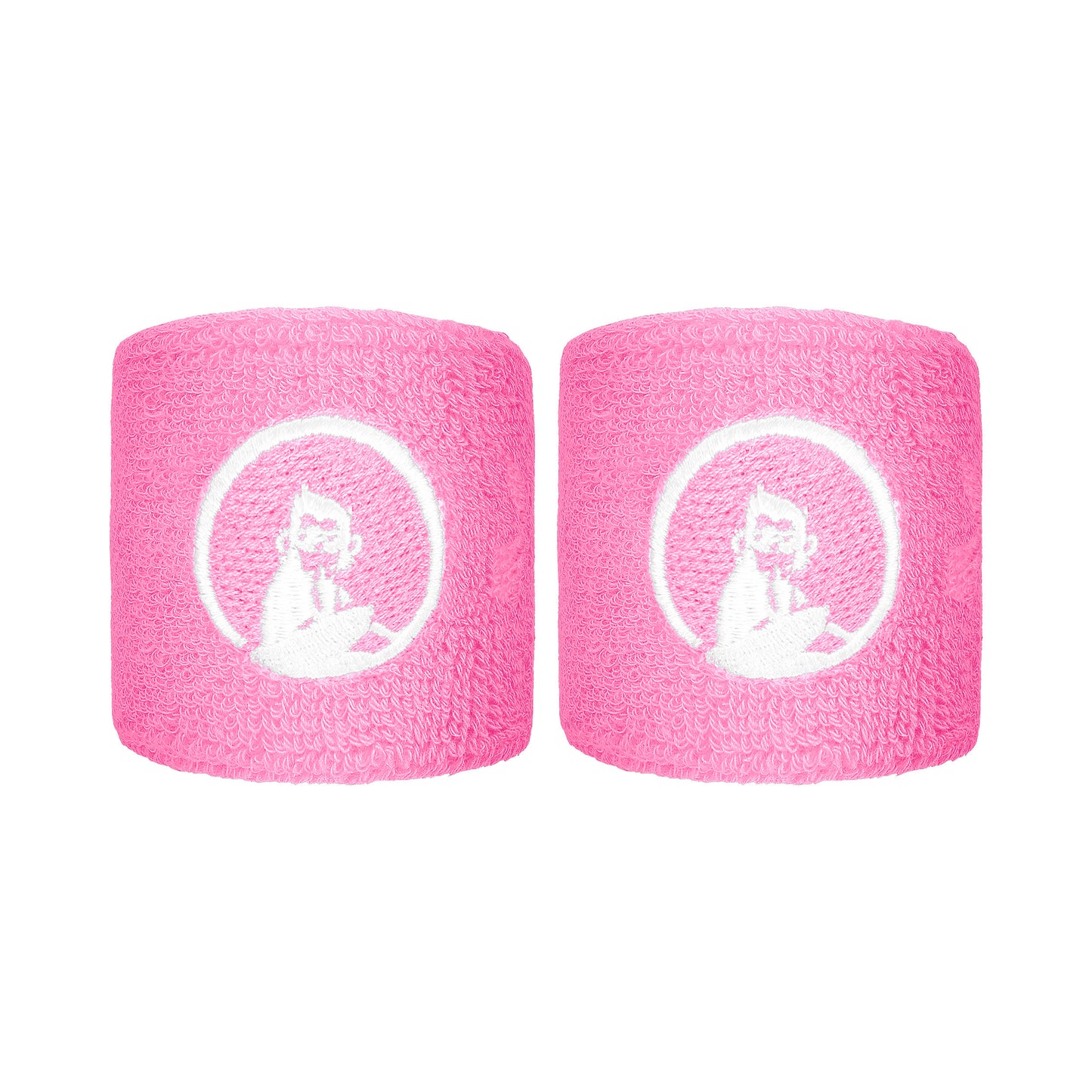 Quiet Please Schweißband 2er Pack kurz - pink, weiß