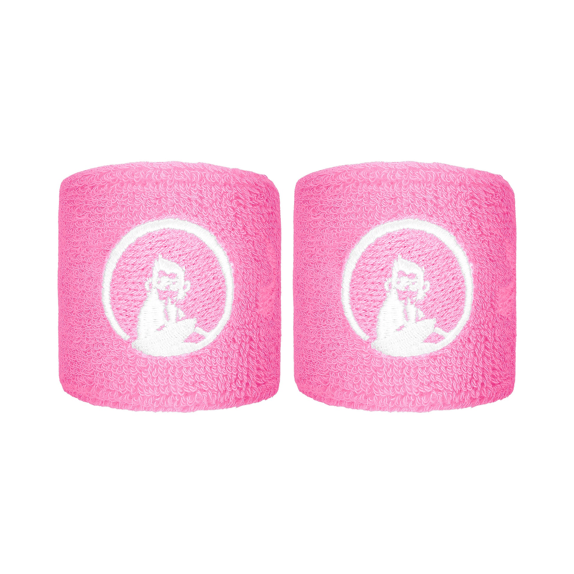 Quiet Please Schweißband 2er Pack kurz - pink, weiß