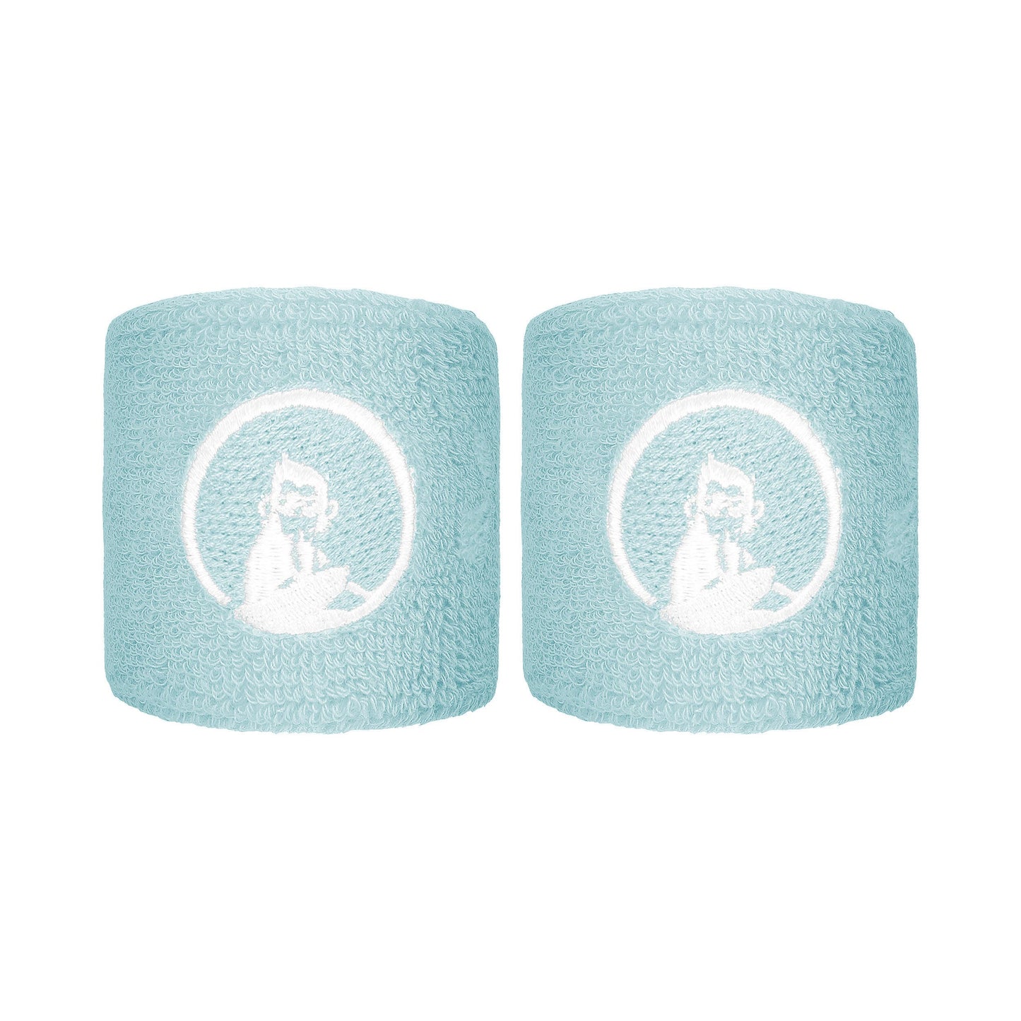 Quiet Please Memories Faded Memories Schweißband 2er Pack Unisex - hellblau