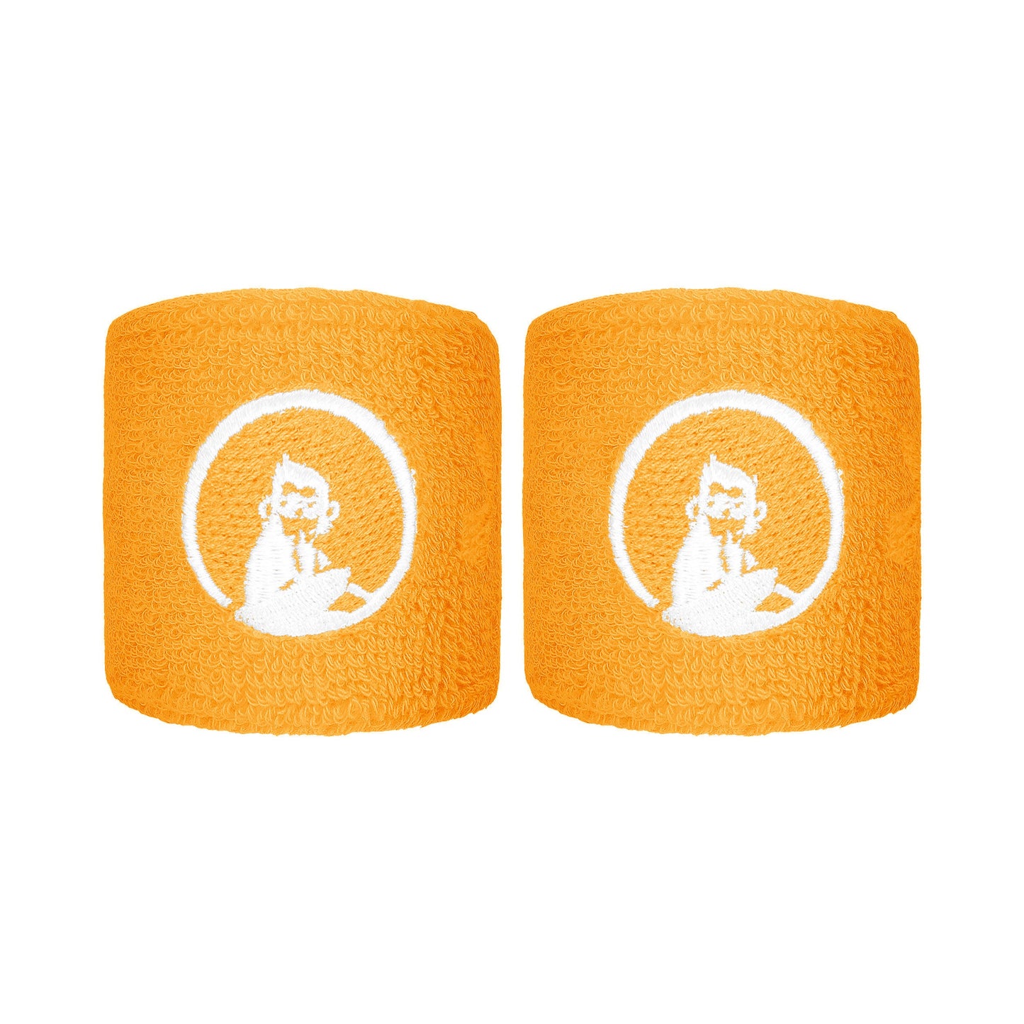 Quiet Please Glow Schweißband 2er Pack kurz - orange