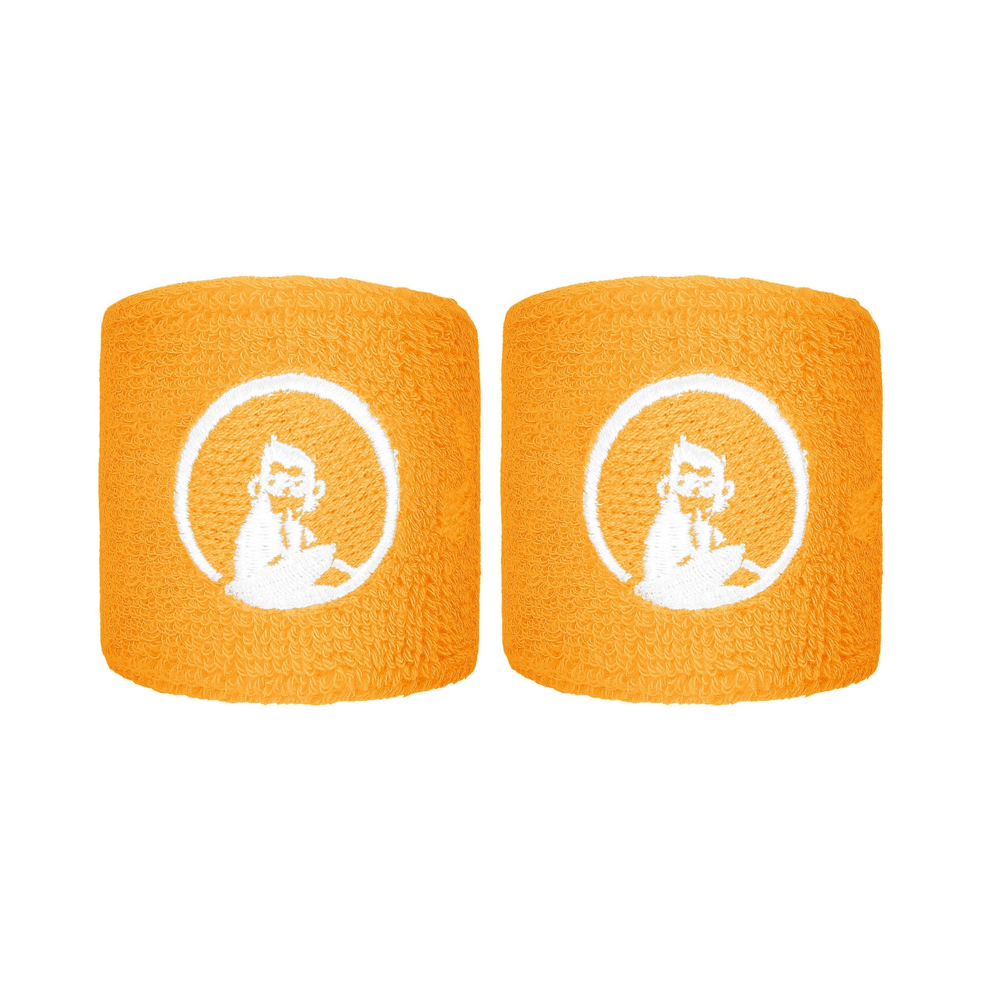 Quiet Please Glow Schweißband 2er Pack kurz - orange