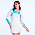 Sun Beat Longsleeve Damen - weiß, türkis