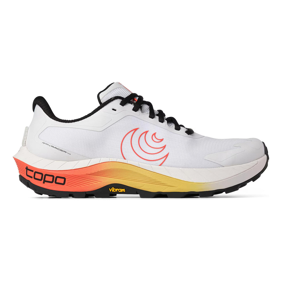 TOPO ATHLETIC MTN Racer 4 Trailschuh Herren - weiß, orange