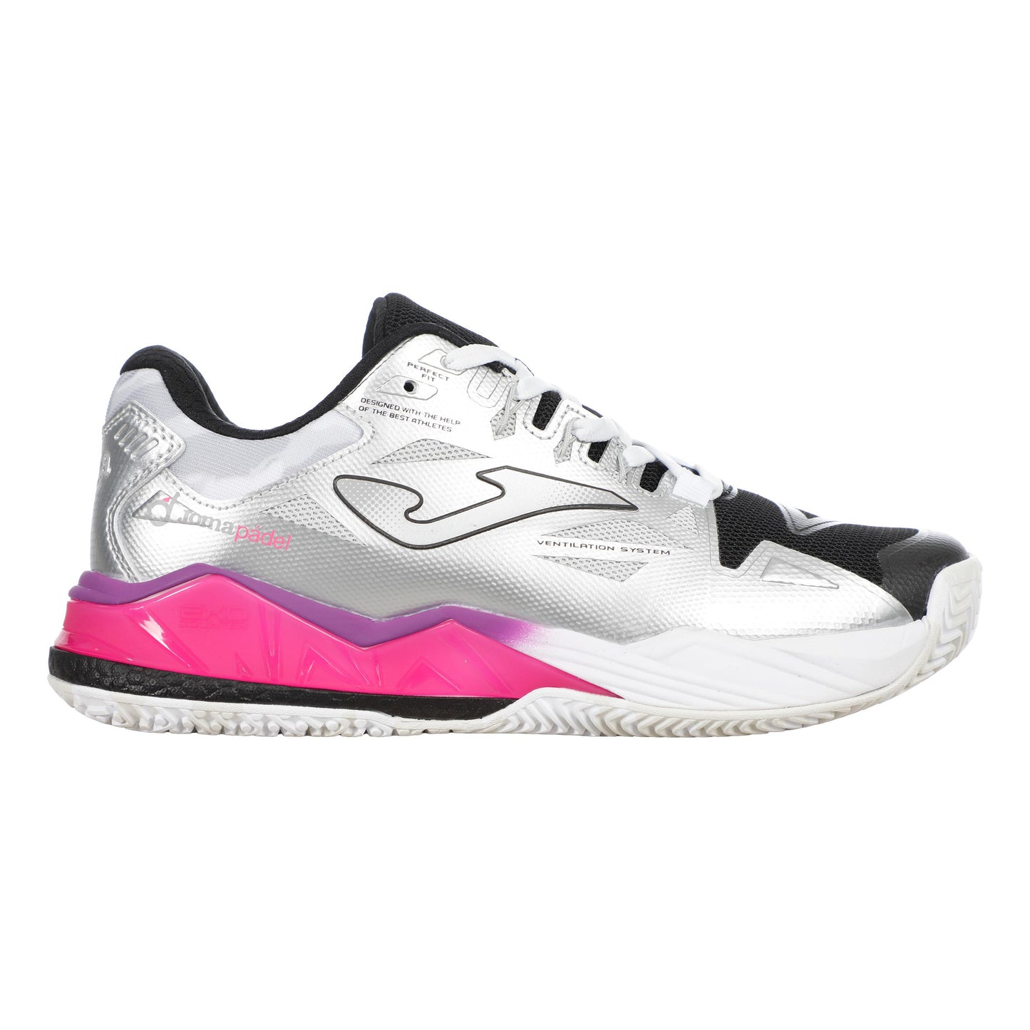 Joma Spin Padelschuh Damen - silber, schwarz