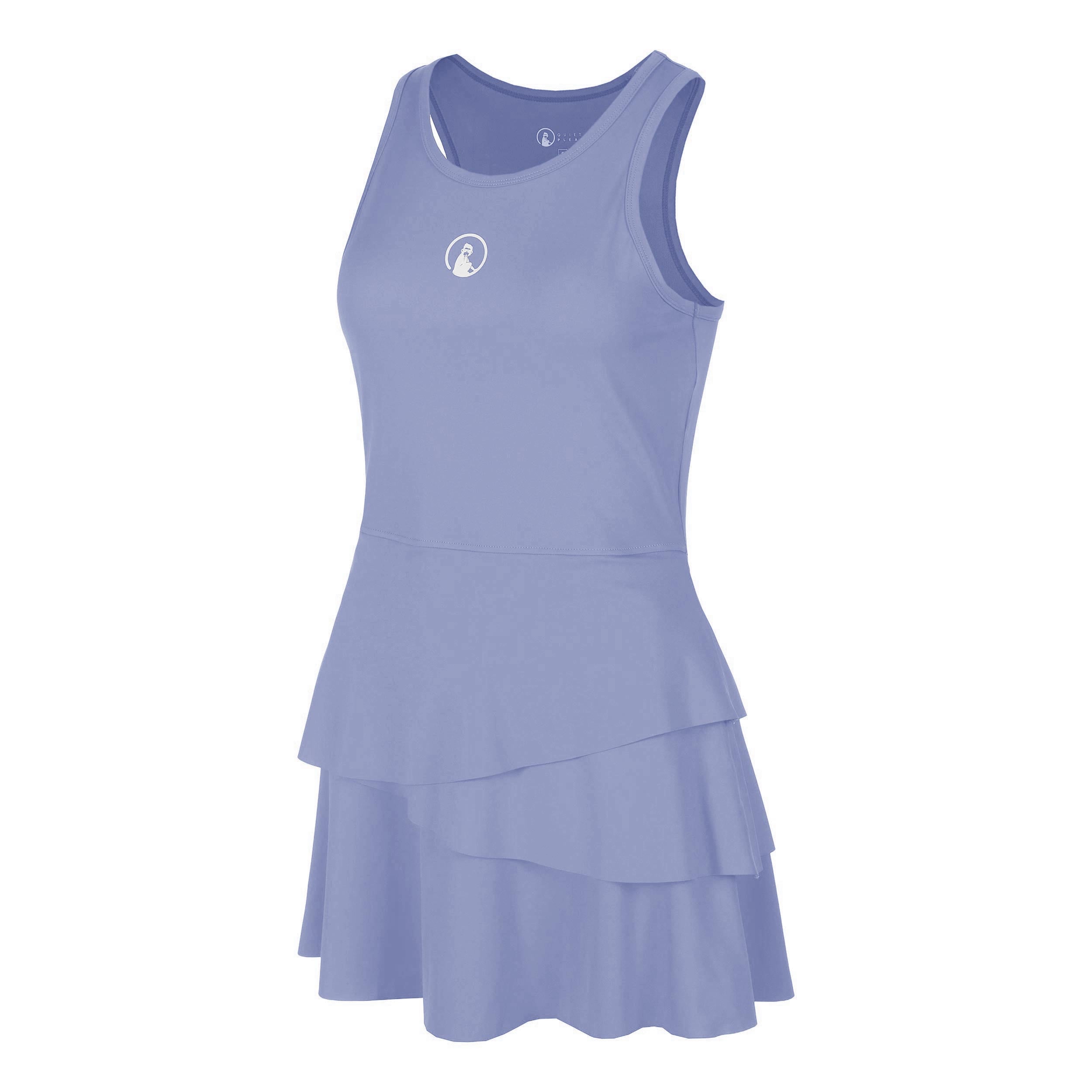 Quiet Please Glow Flounce Kleid Damen - blau, creme