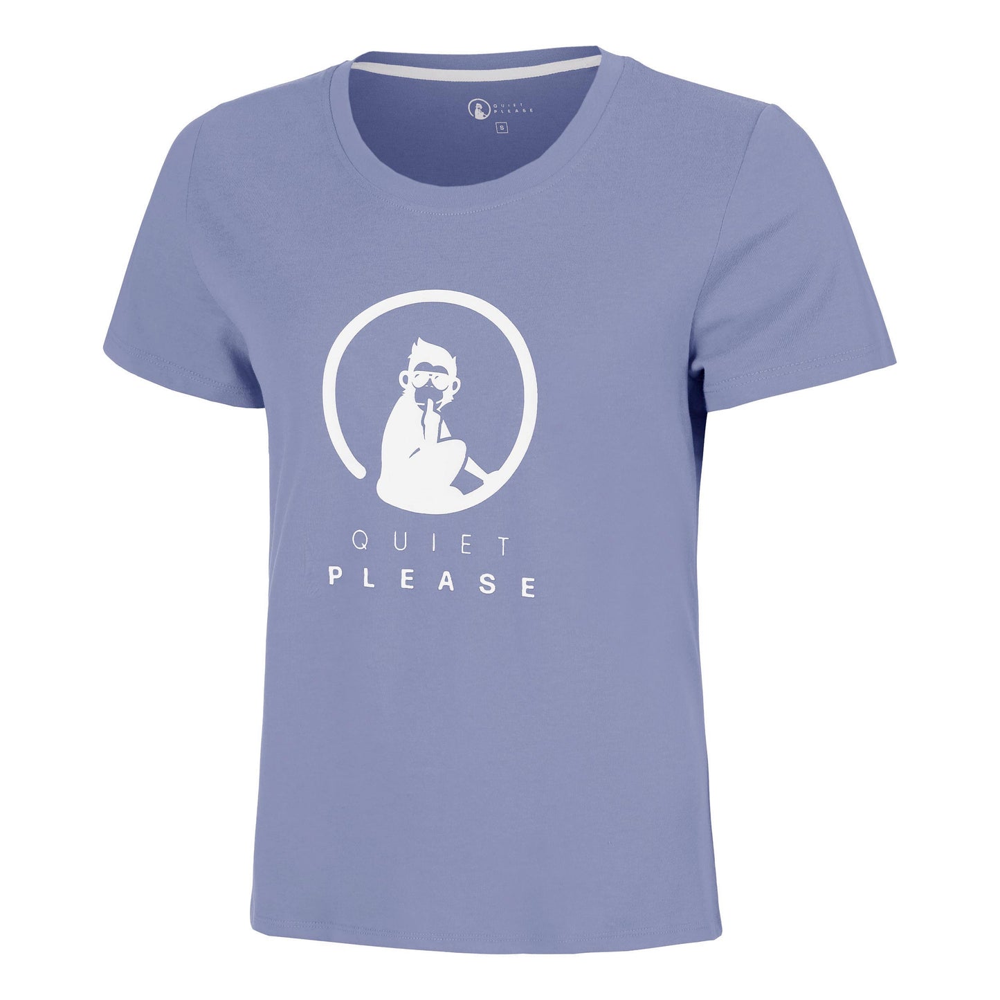 Quiet Please Glow Training T-Shirt Damen - blau