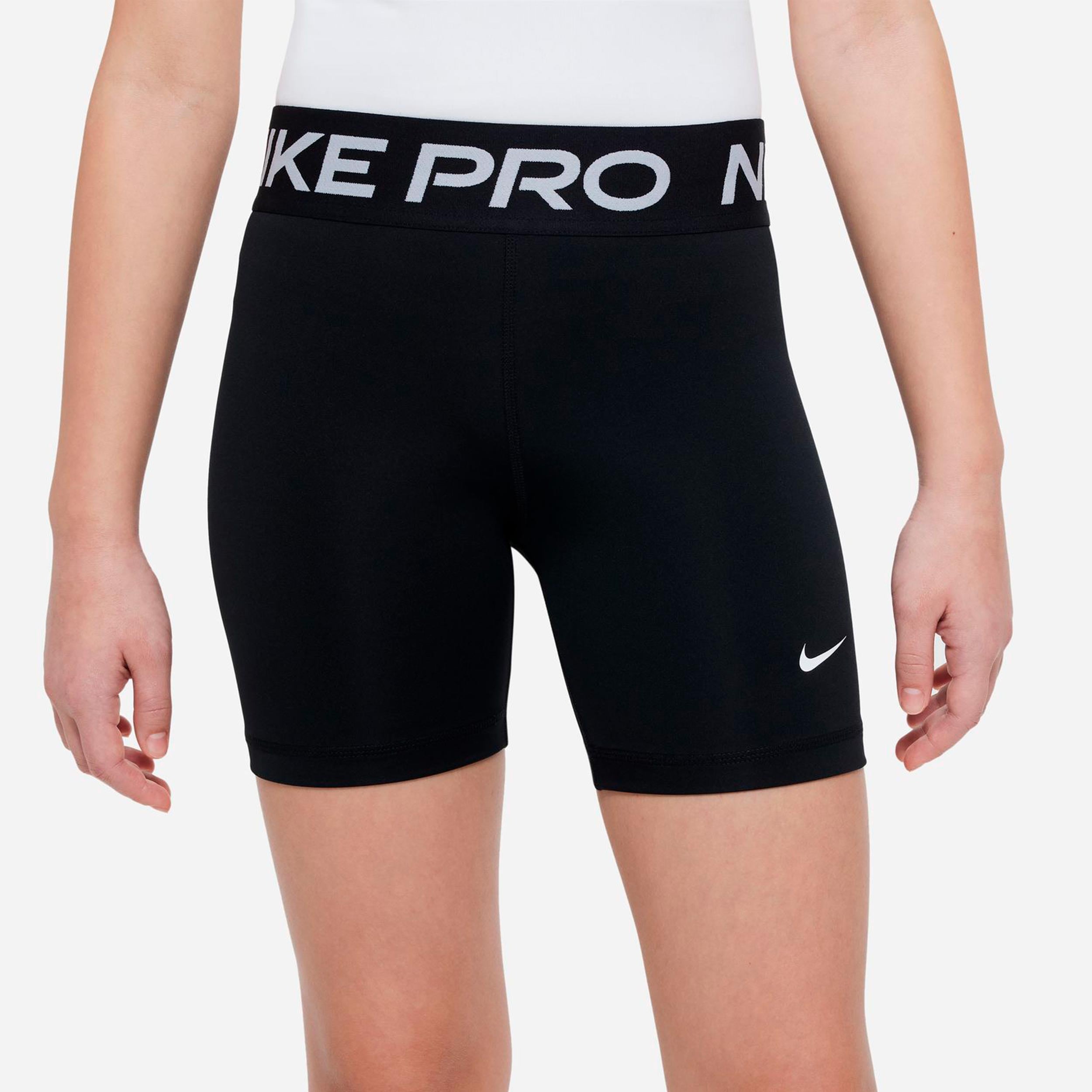Nike Dri-Fit Pro 5in Tight Mädchen - schwarz, weiß