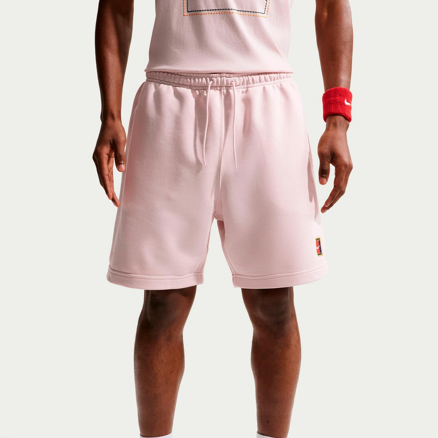 Nike Court Dri-Fit Heritage Fleece Shorts Herren - altrosa