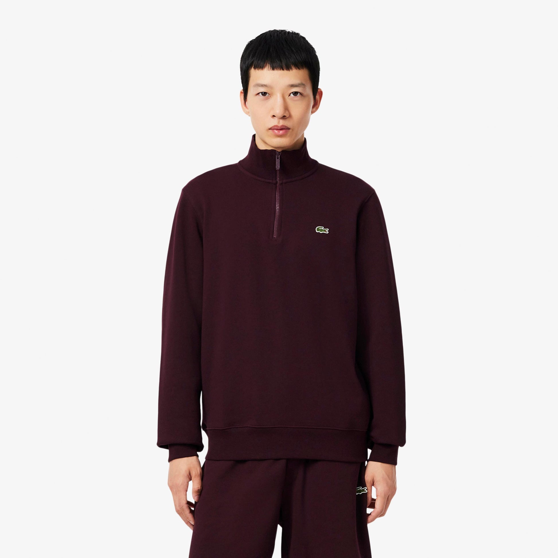 Lacoste High Neck Sweatshirt Herren - dunkelrot