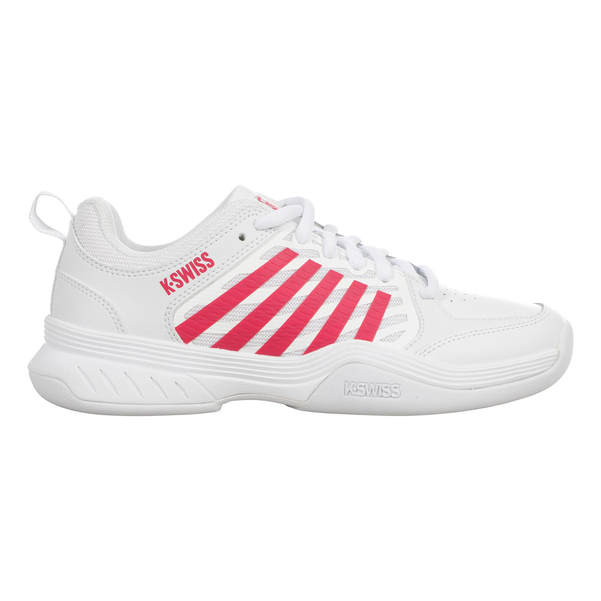 K-Swiss Court Express 2 Teppichschuh Damen - weiß, dunkelrot