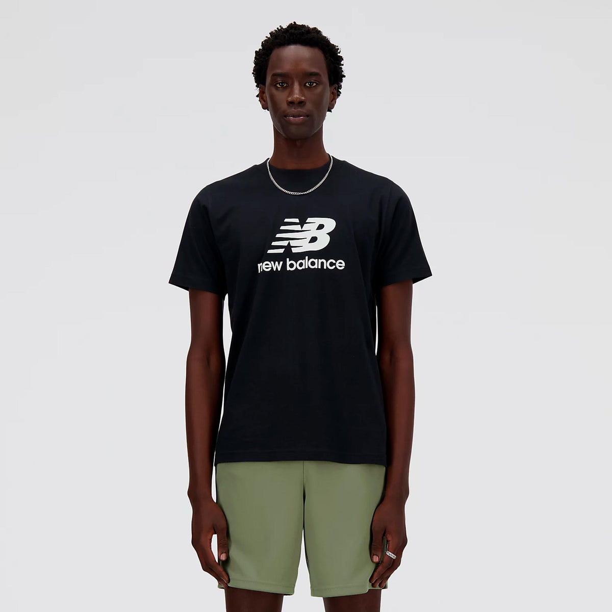 New Balance Essentials Logo T-Shirt Herren - schwarz