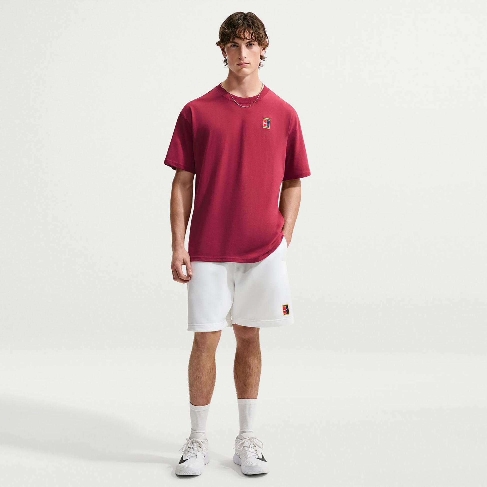 Nike Court Heritage  M90 Oc T-Shirt Herren - weinrot