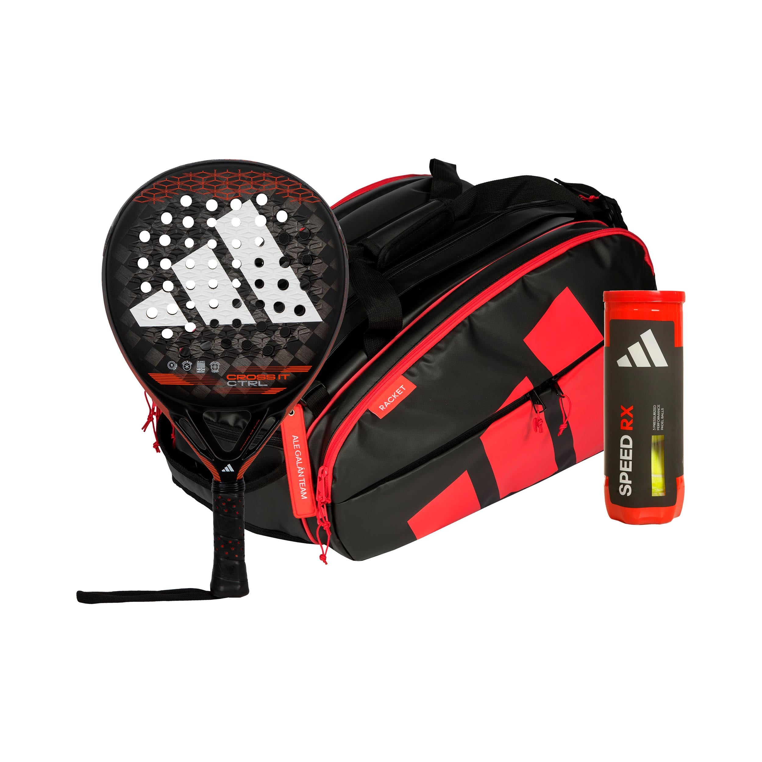 adidas 3er Pack Cross It Ctrl plus Schlägertasche, plus Balldose