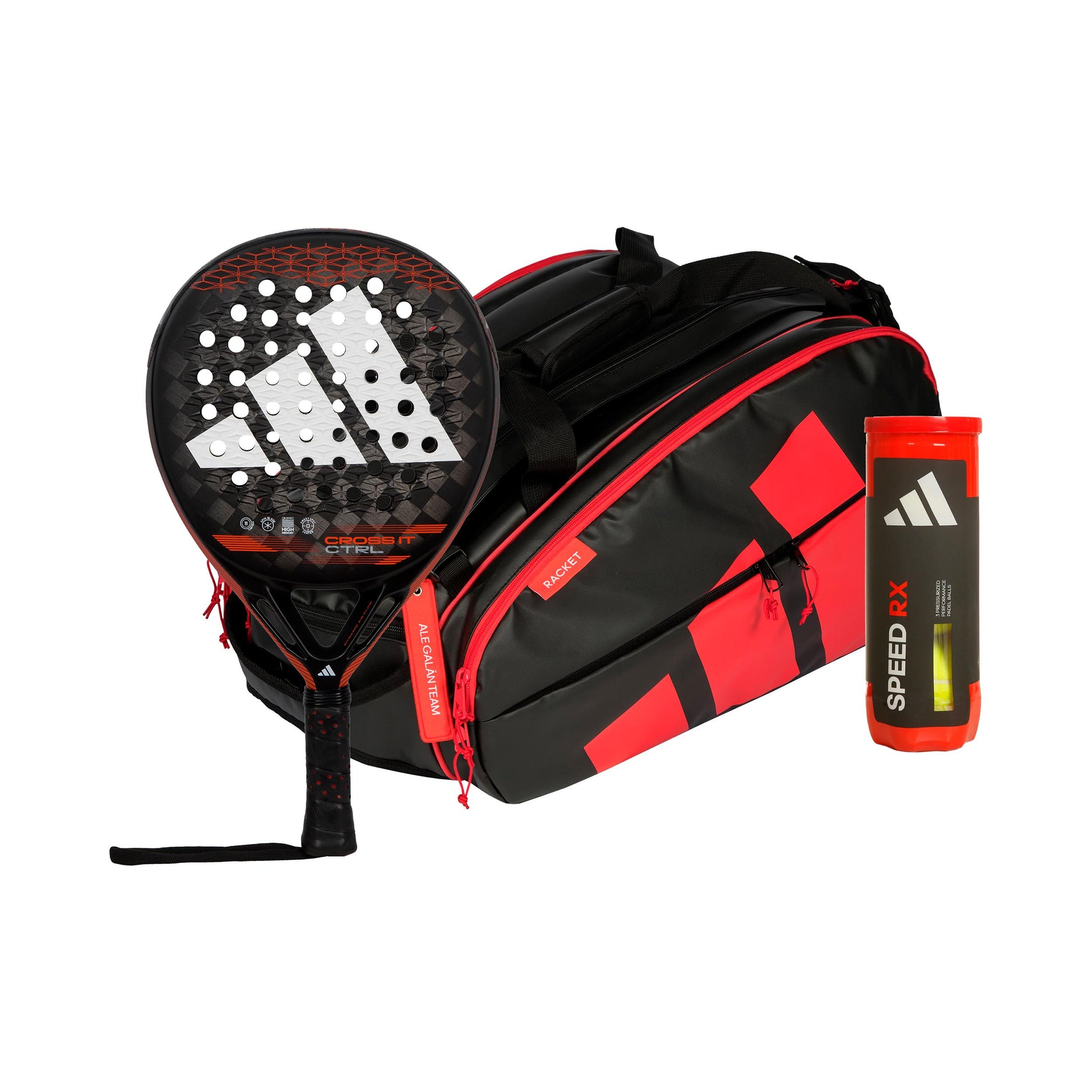 adidas 3er Pack Cross It Ctrl plus Schlägertasche, plus Balldose