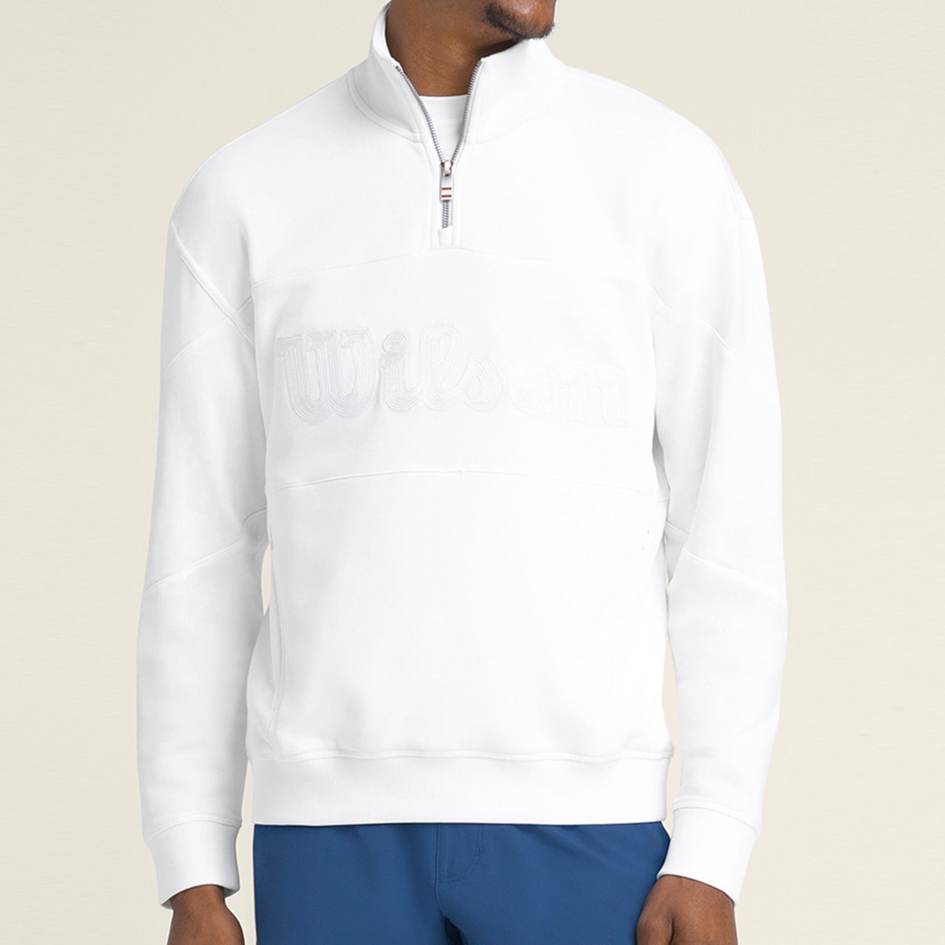 Wilson M Parkside Half-Zip Longsleeve Longsleeve -weiß