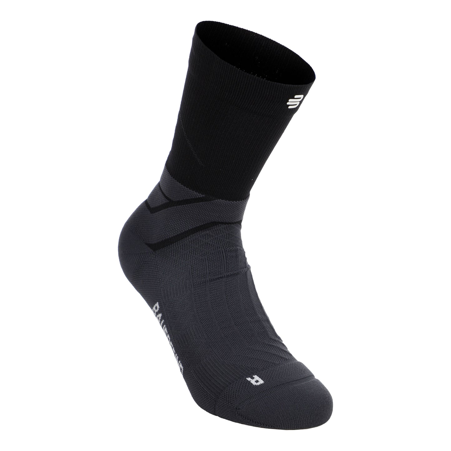 Bauerfeind Run Performance Mid Cut  Laufsocken Herren-schwarz