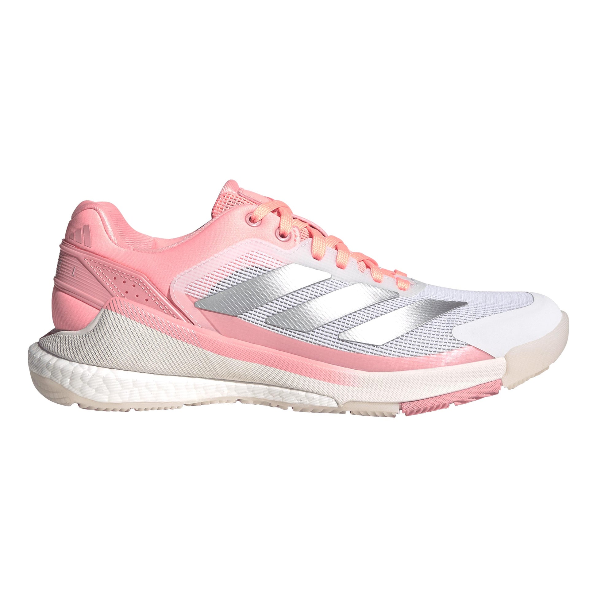 adidas Crazyquick Boost Padelschuh Damen - weiß, rosa