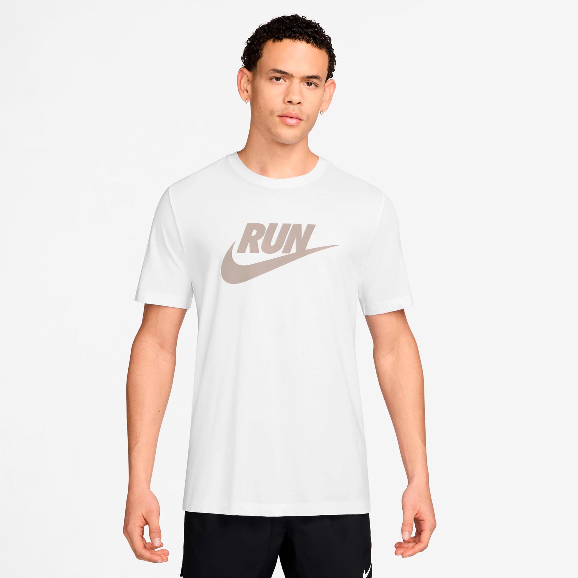 Nike Run Swoosh Laufshirt Herren - weiß, beige