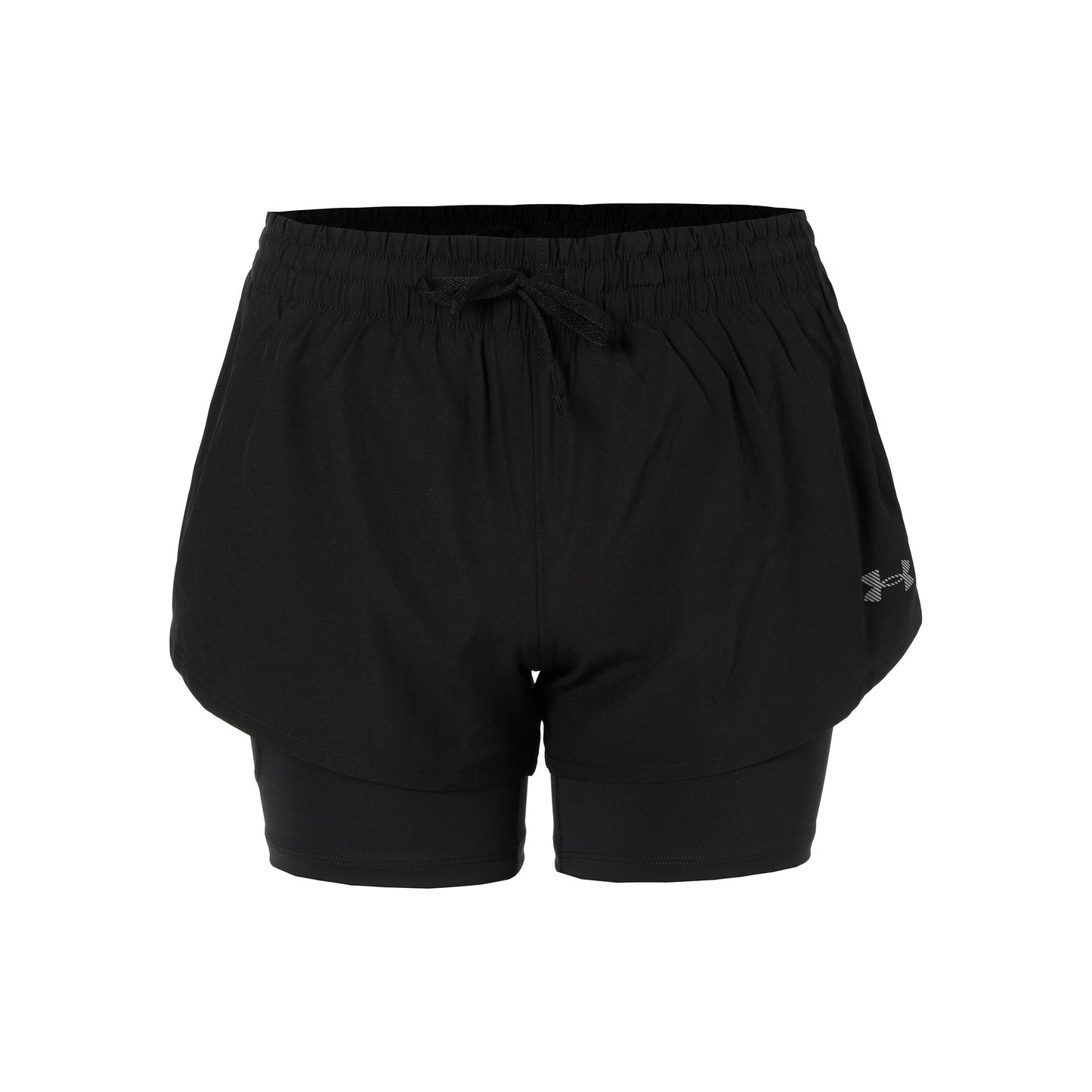 Under Armour Velociti Pro 4in 2n1  Laufshorts Damen-schwarz, silber