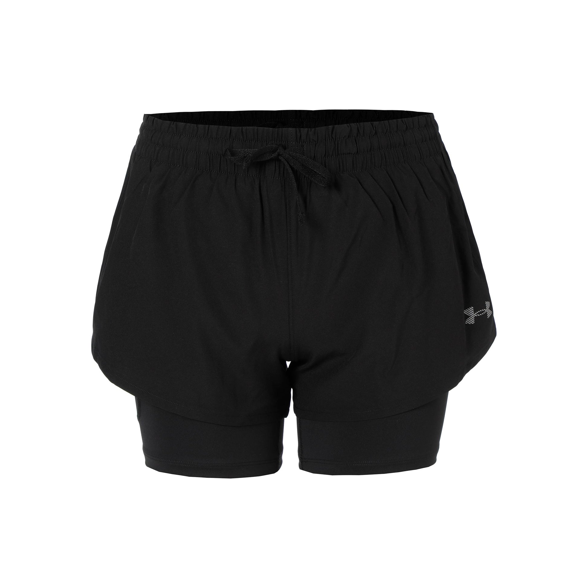 Under Armour Velociti Pro 4in 2n1  Laufshorts Damen-schwarz, silber