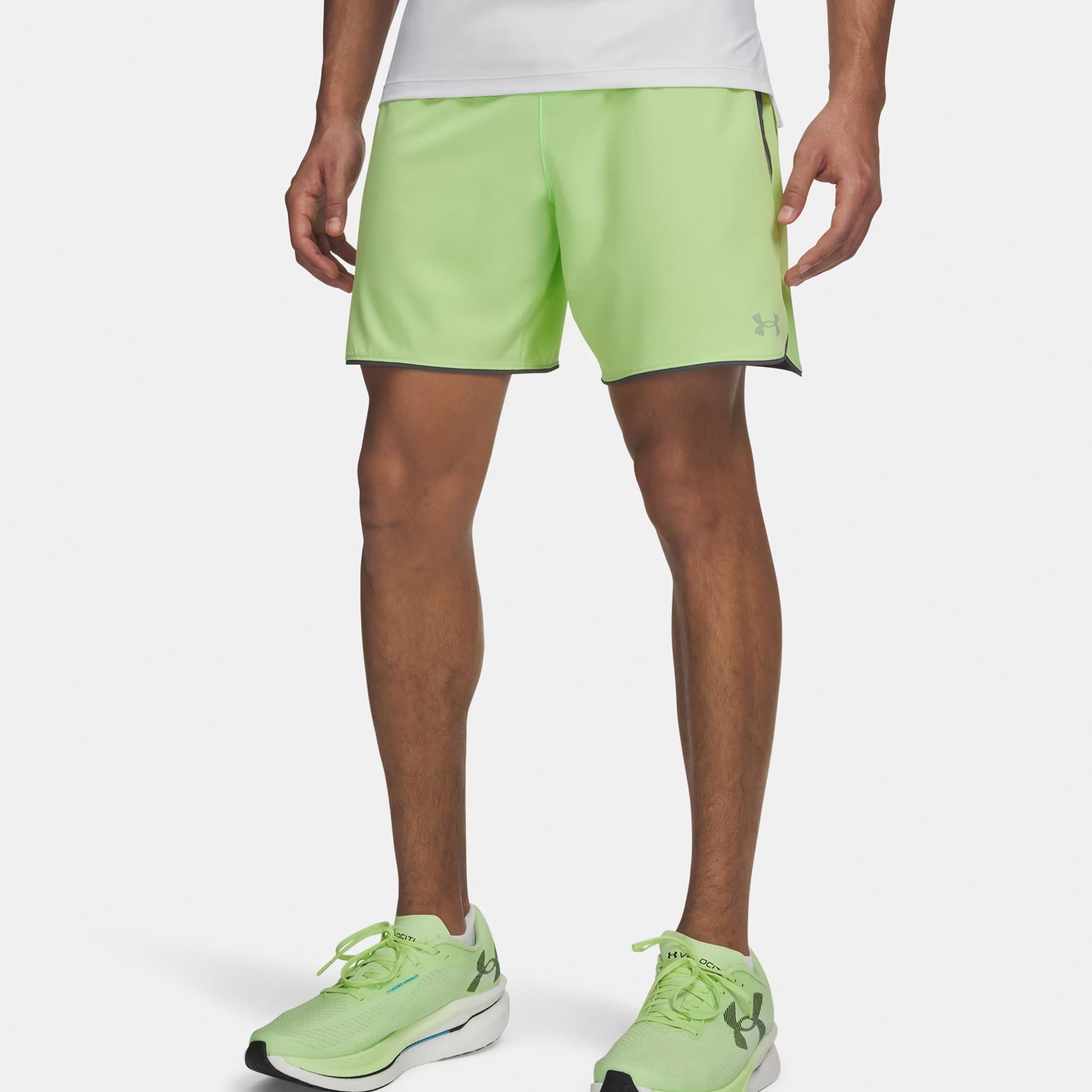 Under Armour Velociti Pro 7in  Laufshorts Herren-neongrün, silber