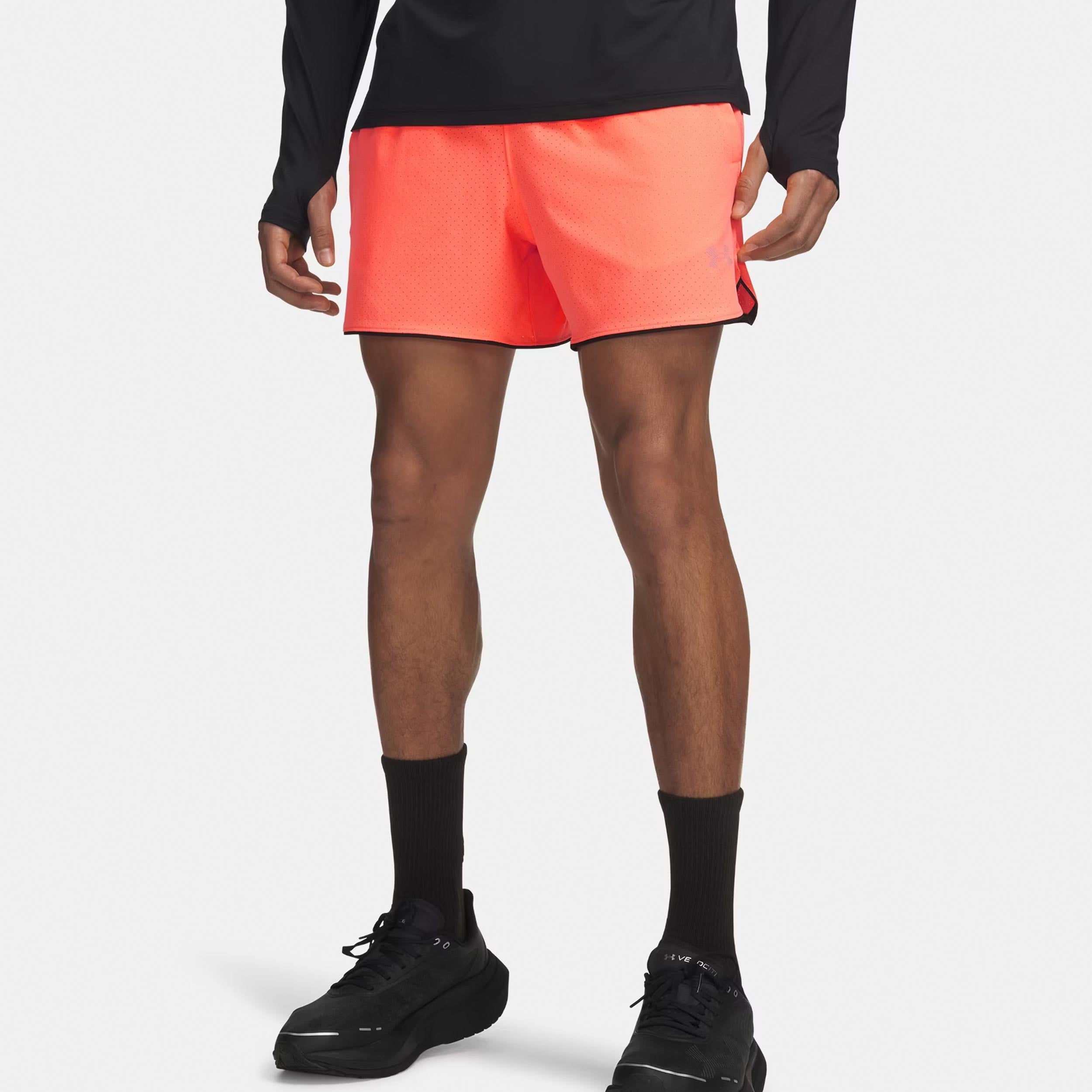 Under Armour Velociti Pro Vent 5in  Laufshorts Herren - orange, silber