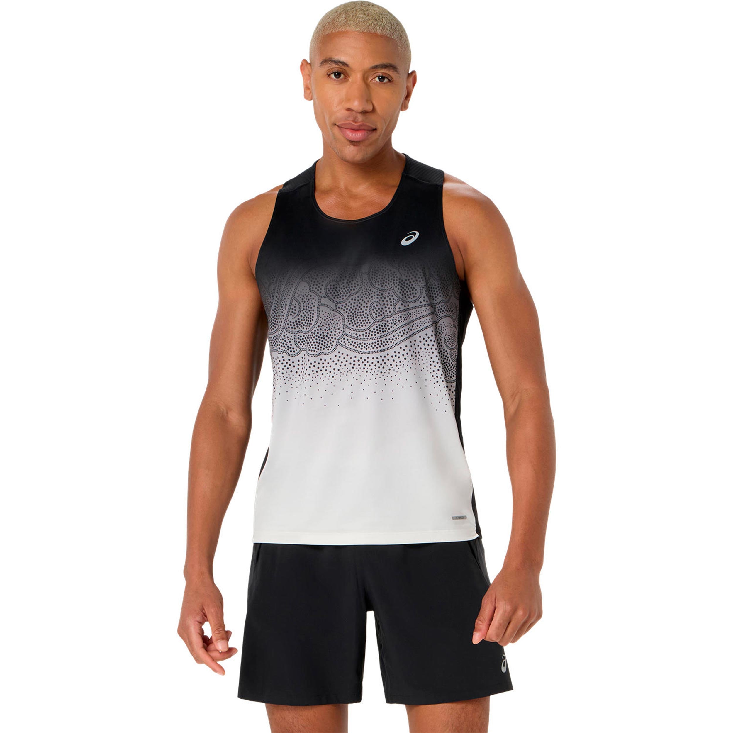 ASICS Road Fade Laufshirt Herren-schwarz, beige
